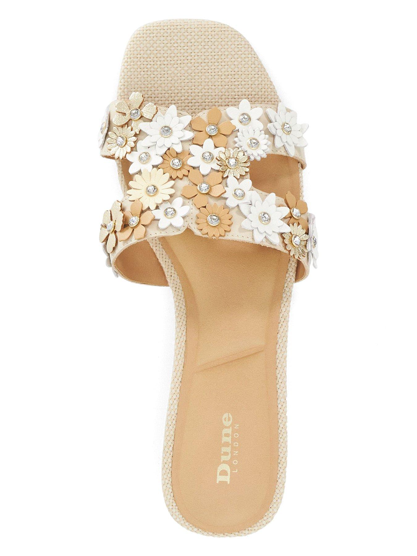 Image 4 of 5 of Dune London Loupes Smart Slider Sandals - Ecru