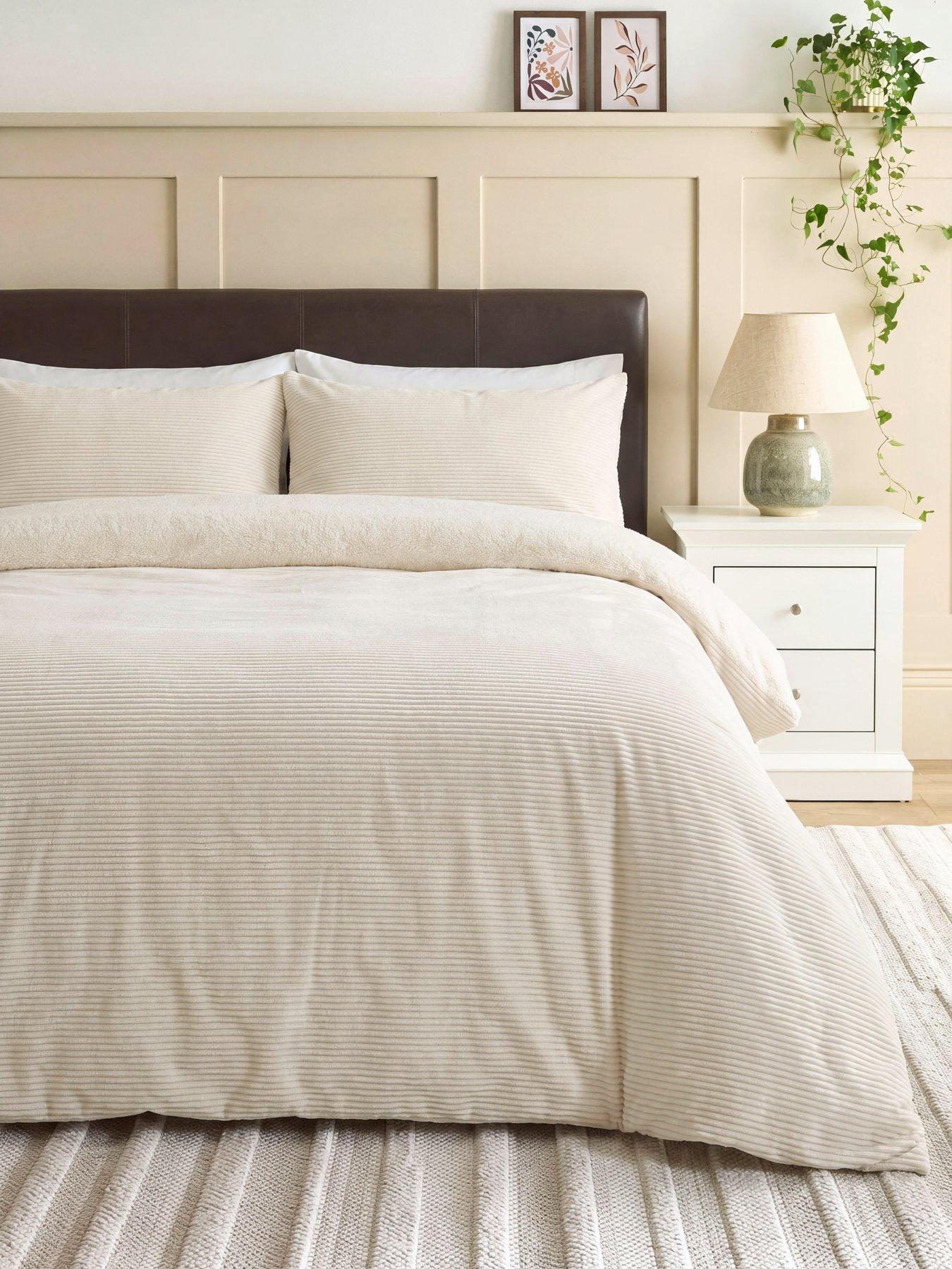 Image 1 of 5 of The Very Collection Cosy Cord Duvet Set - Cream