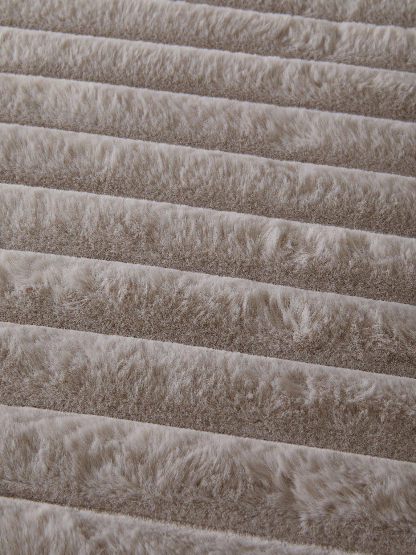 Image 6 of 6 of The Very Collection Ribbed Faux Fur Duvet Set