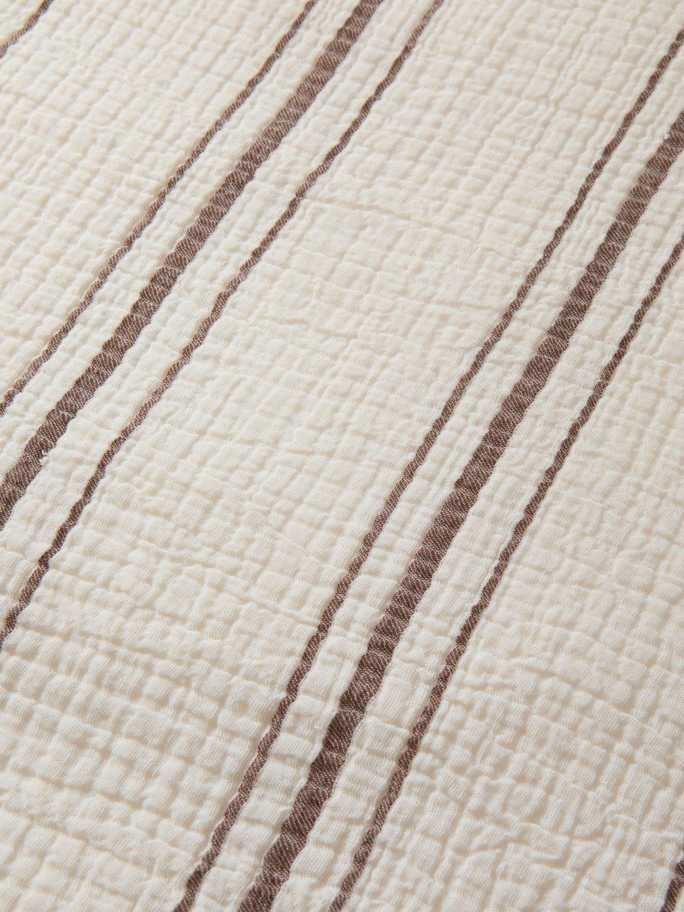 Image 5 of 6 of Michelle Keegan Home 100% Cotton Jacquard Stripe Duvet Set