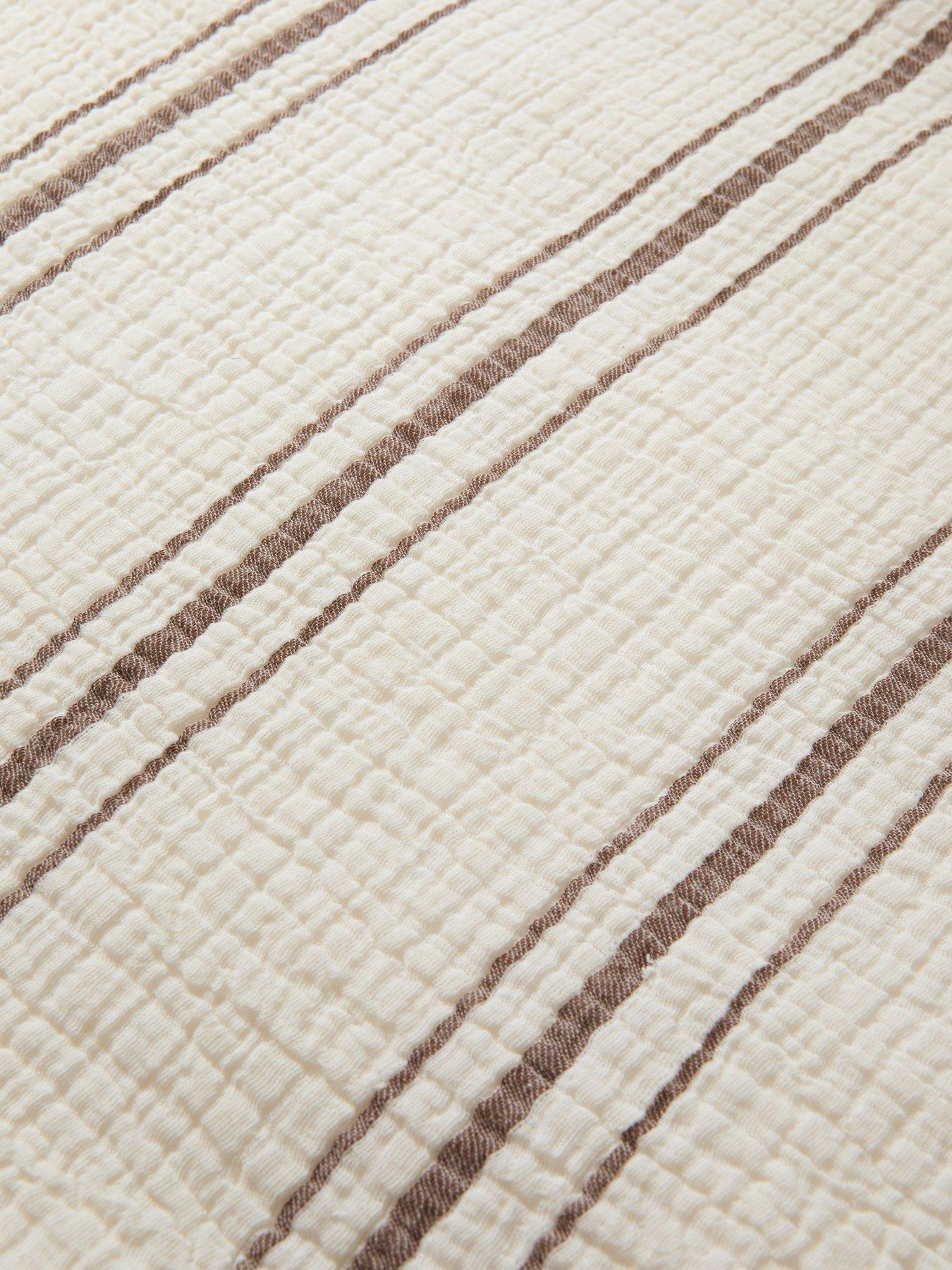 Image 6 of 6 of Michelle Keegan Home 100% Cotton Jacquard Stripe Duvet Set