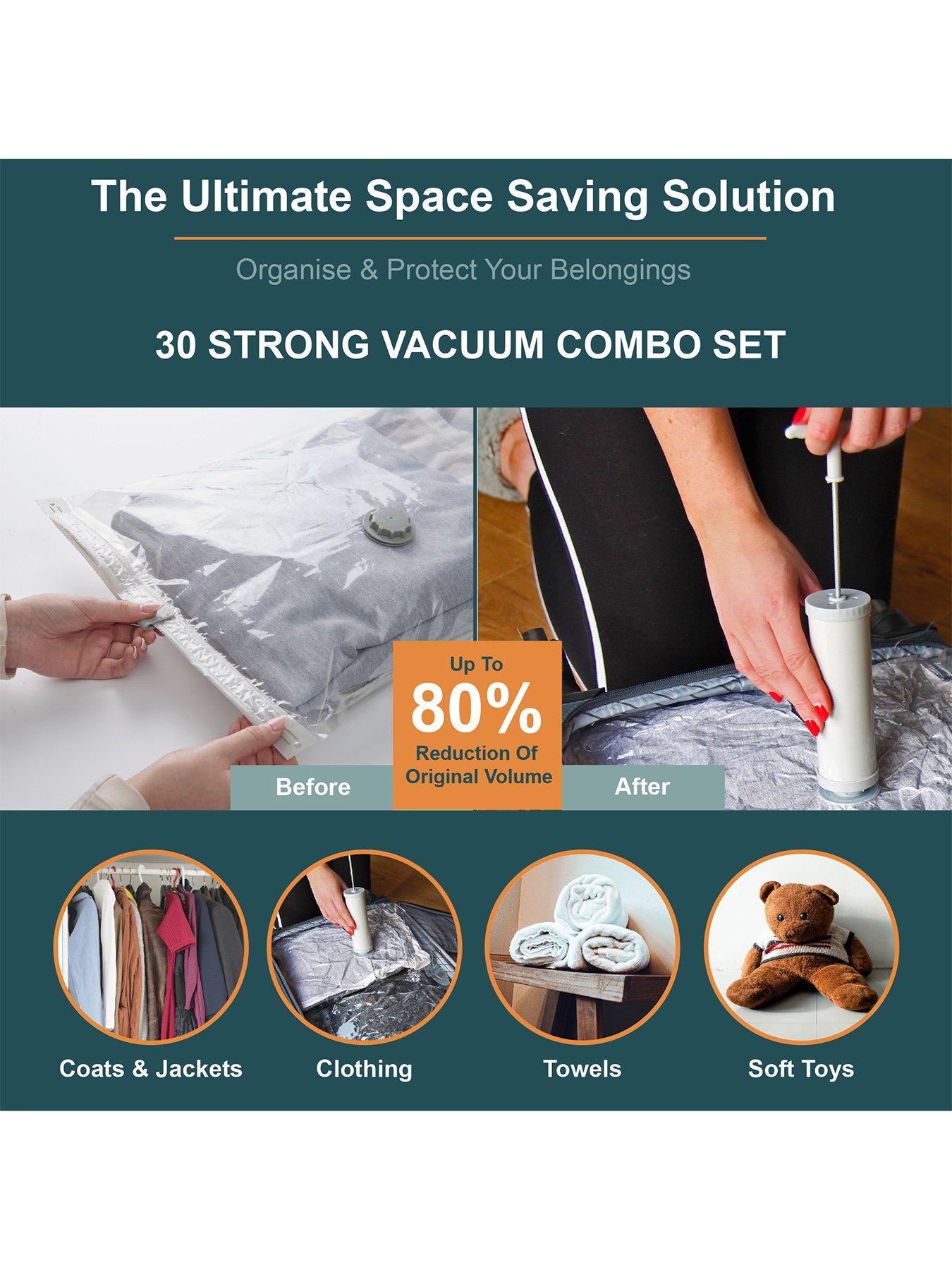 Image 3 of 7 of Our House Combo Vacuum Storage Bags With Vacuum Pump, 30 Pack