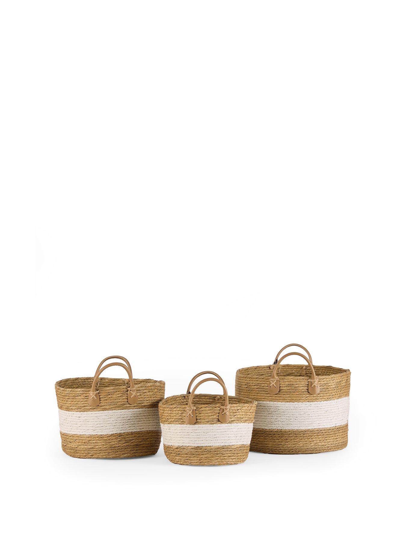 Image 2 of 8 of The Very Collection Set Of 3 Oval Storage With Handle
