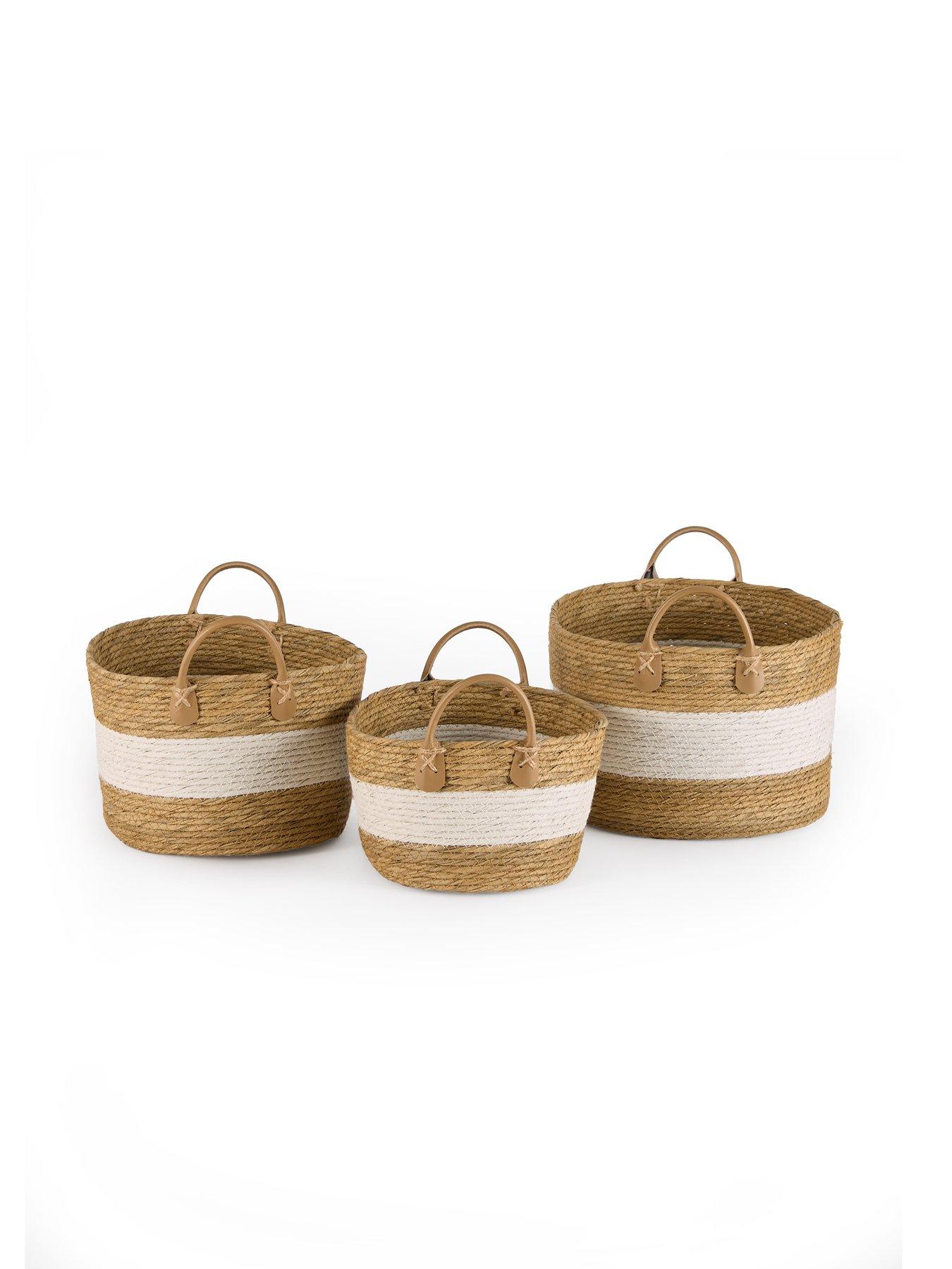 Image 3 of 8 of The Very Collection Set Of 3 Oval Storage With Handle