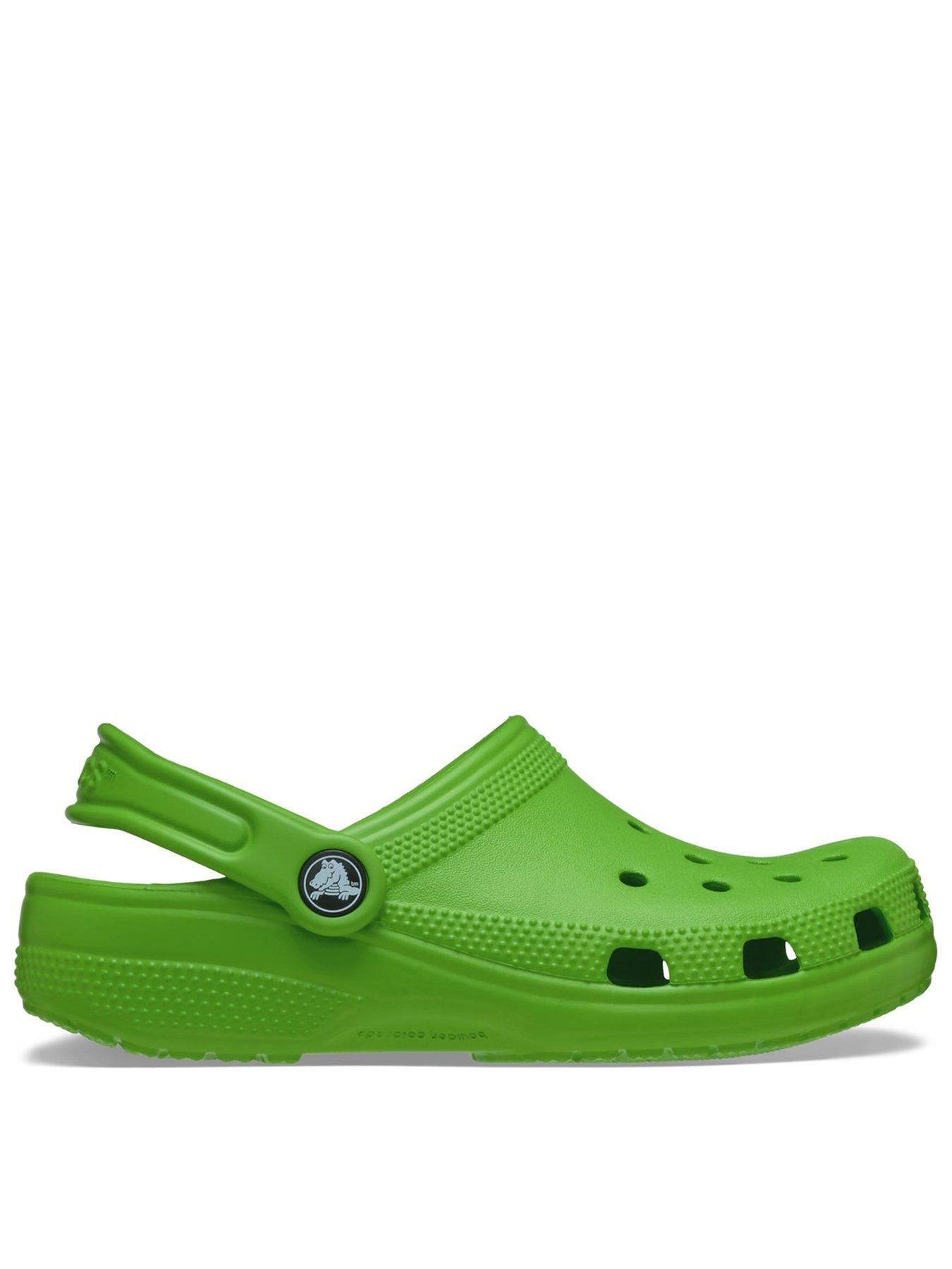 Crocs Kids Classic Clog, Green, Size 1 Older