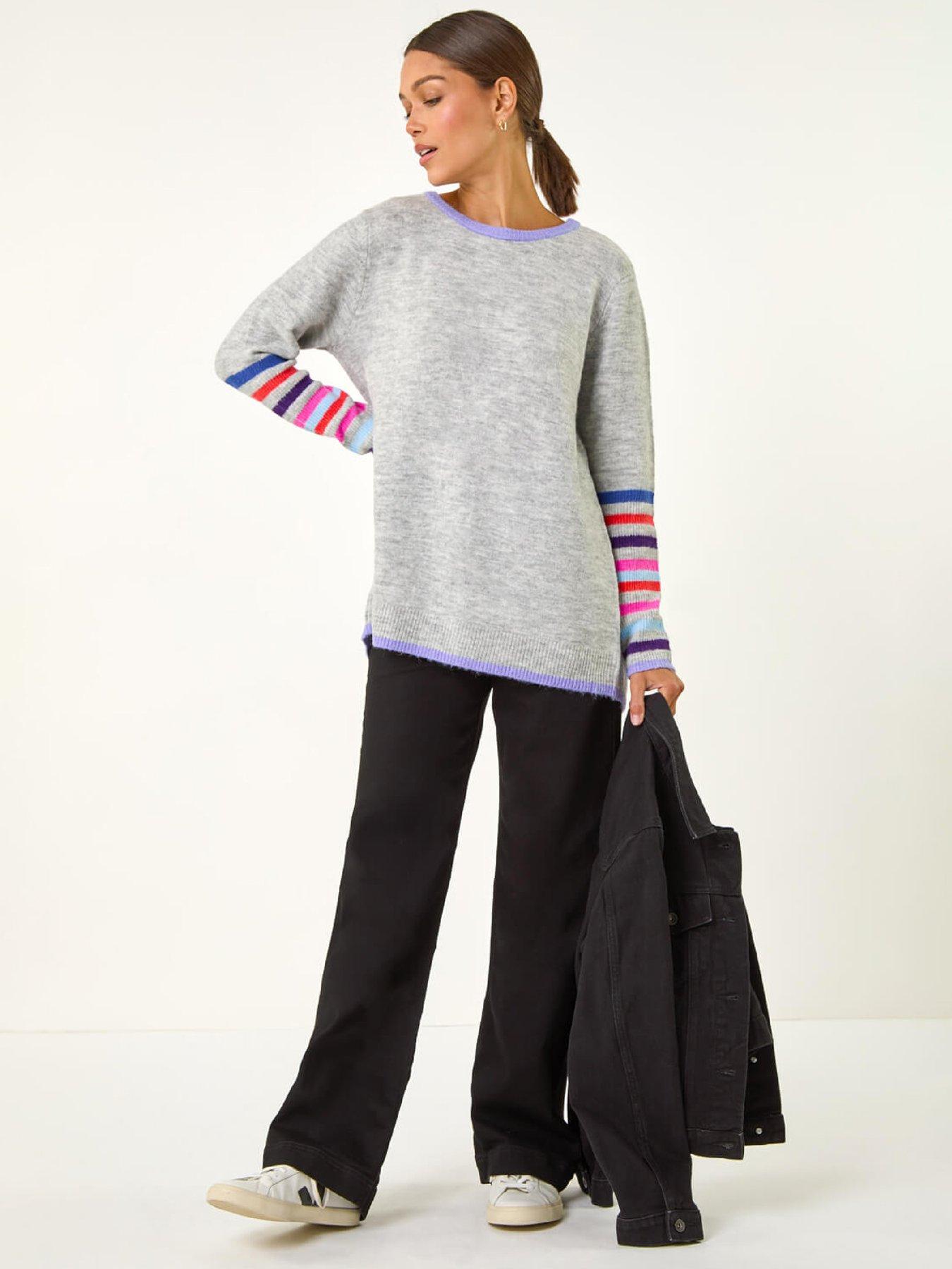 Roman Contrast Stripe Detail Knit Jumper