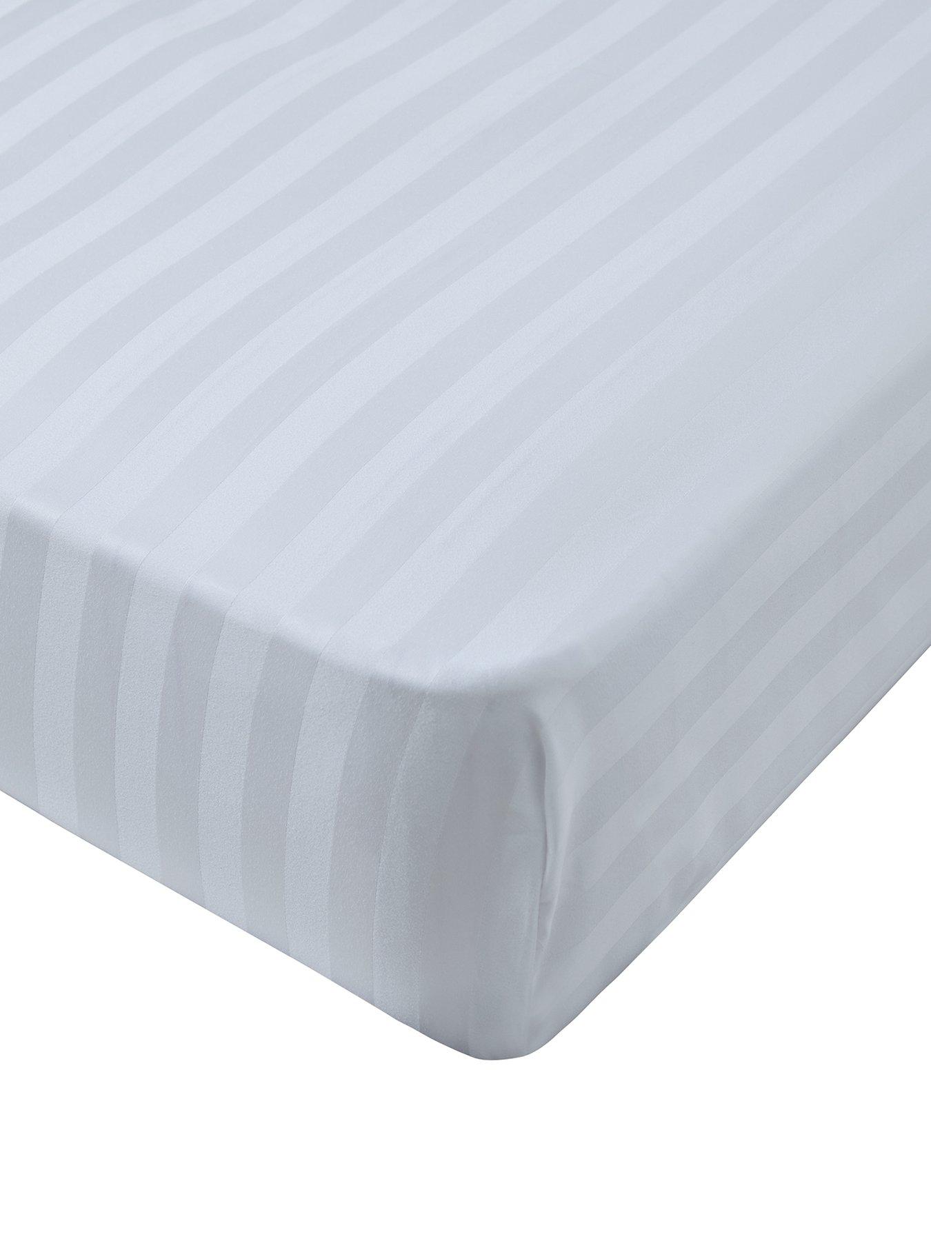 Image 2 of 3 of The Very Collection Super Soft Hotel Stripe 28cm Fitted Sheet
