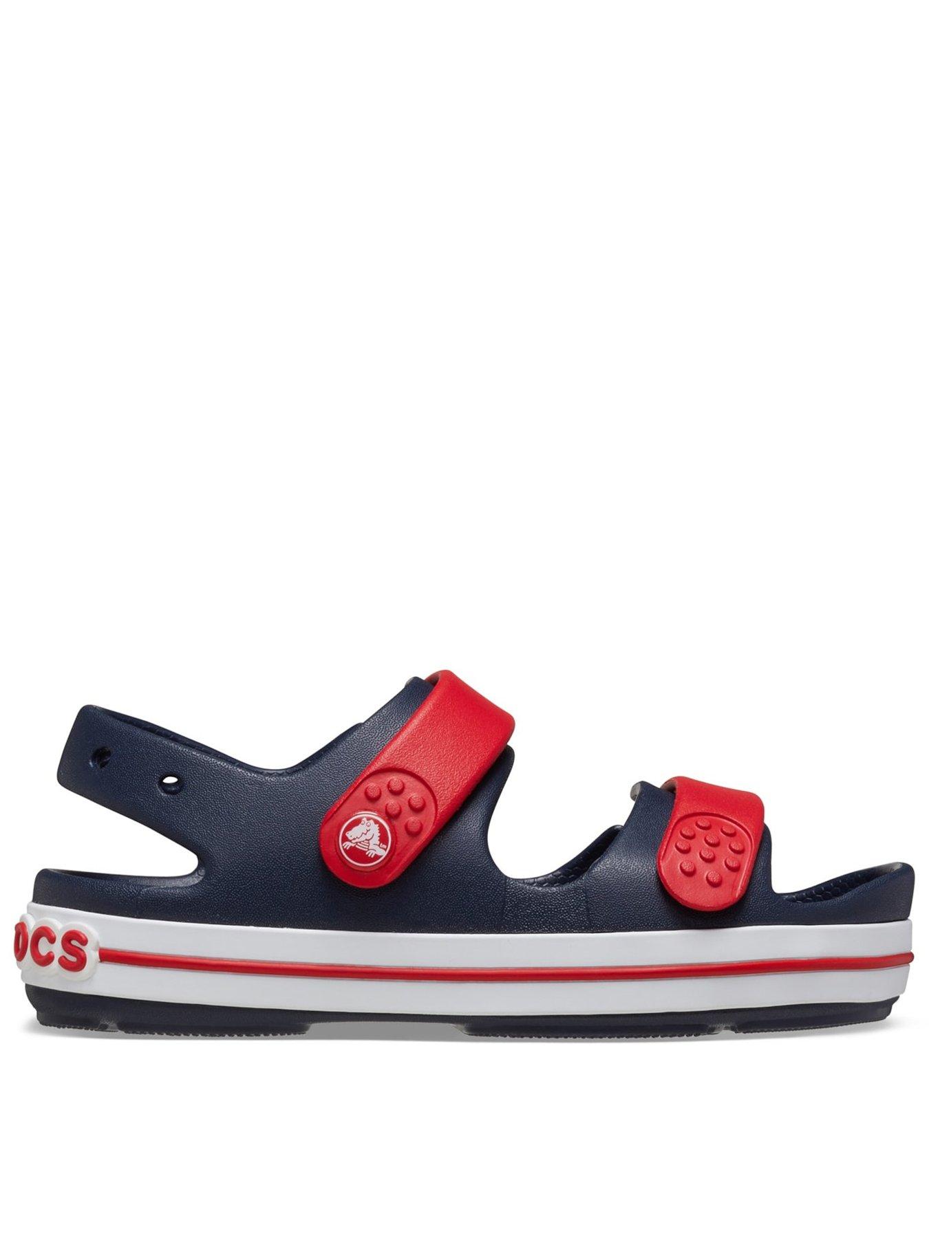 Crocs Kids Crocband Cruiser Sandal - Navy/red