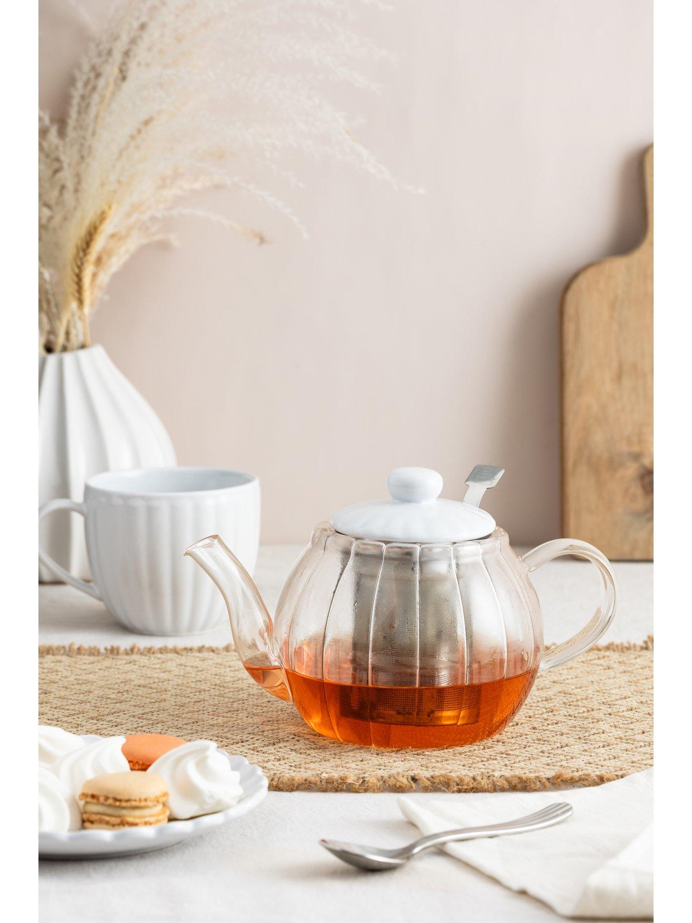 Image 1 of 6 of Price & Kensington Luxe Glass Teapot 1l White