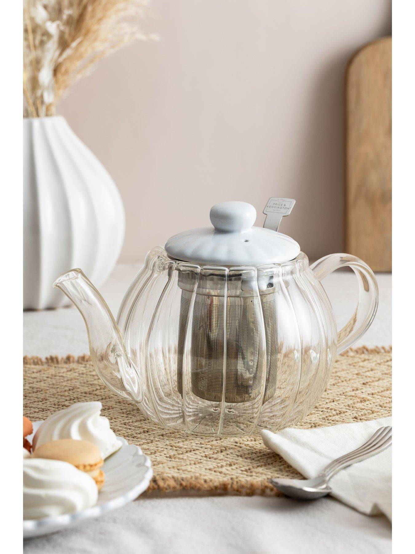 Image 3 of 6 of Price & Kensington Luxe Glass Teapot 1l White