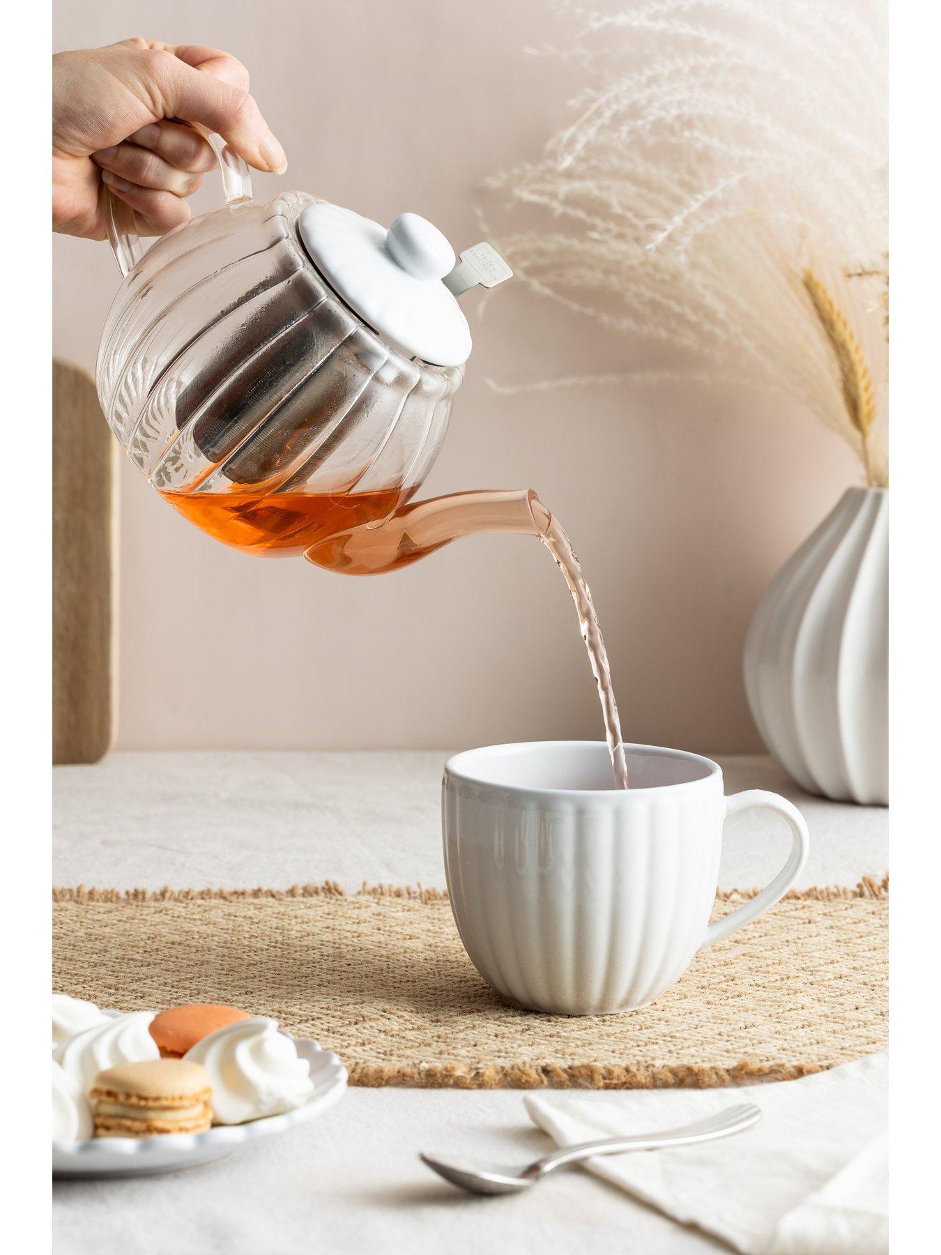 Image 4 of 6 of Price & Kensington Luxe Glass Teapot 1l White