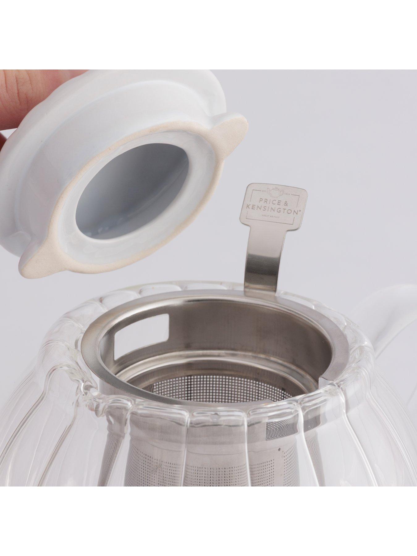 Image 5 of 6 of Price & Kensington Luxe Glass Teapot 1l White