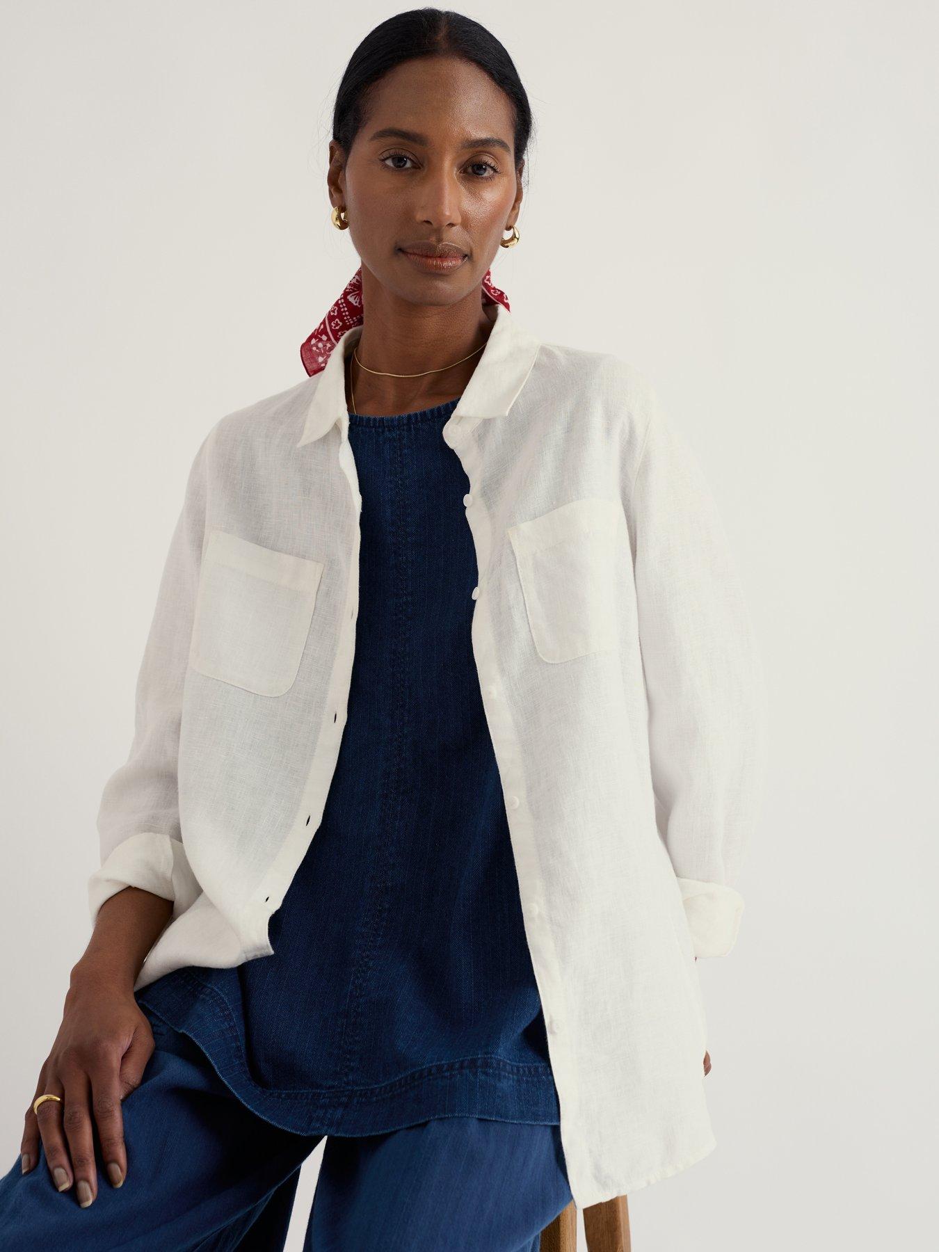 Image 1 of 5 of Seasalt Cornwall Hazel Branch Shirt Chalk
