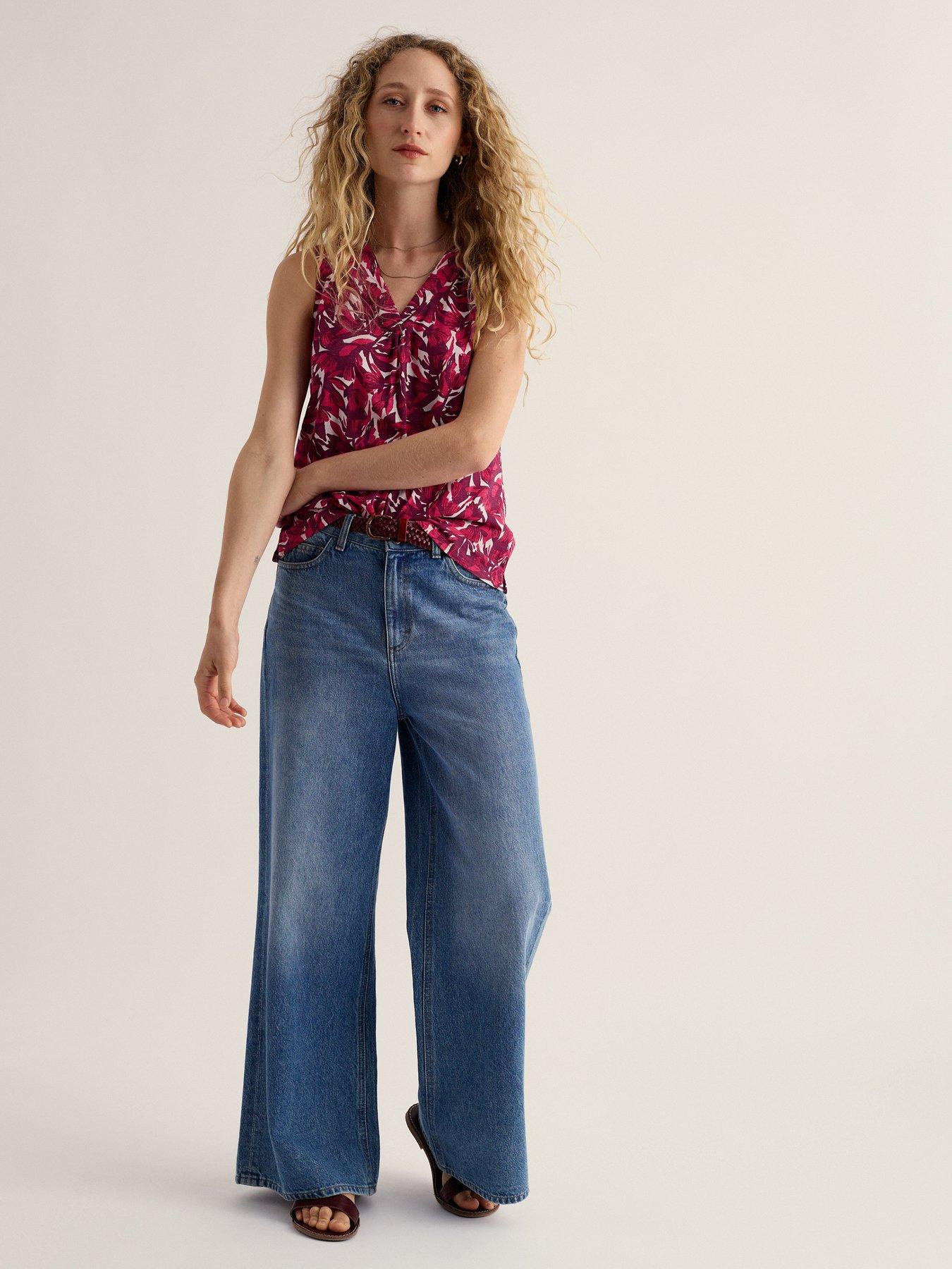 Image 3 of 5 of Seasalt Cornwall Achilla Vest Abstract Protea Bright Radish - Multi