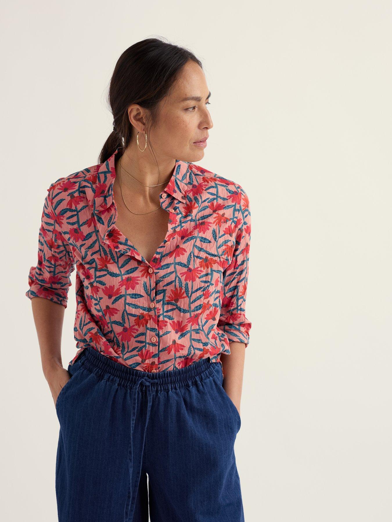 Seasalt Cornwall Larissa Shirt Echinacea Stems Rosehip