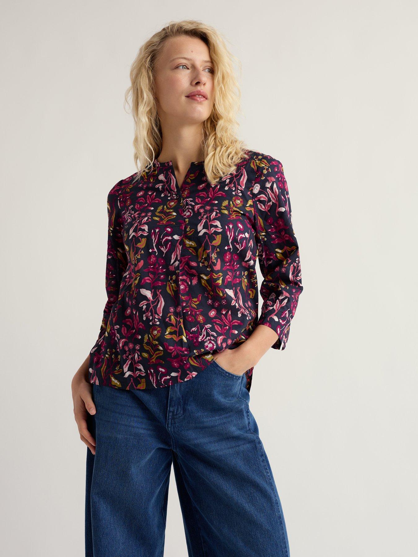 Seasalt Cornwall Watercolour Sketch Top, Multi, Size 12, Women