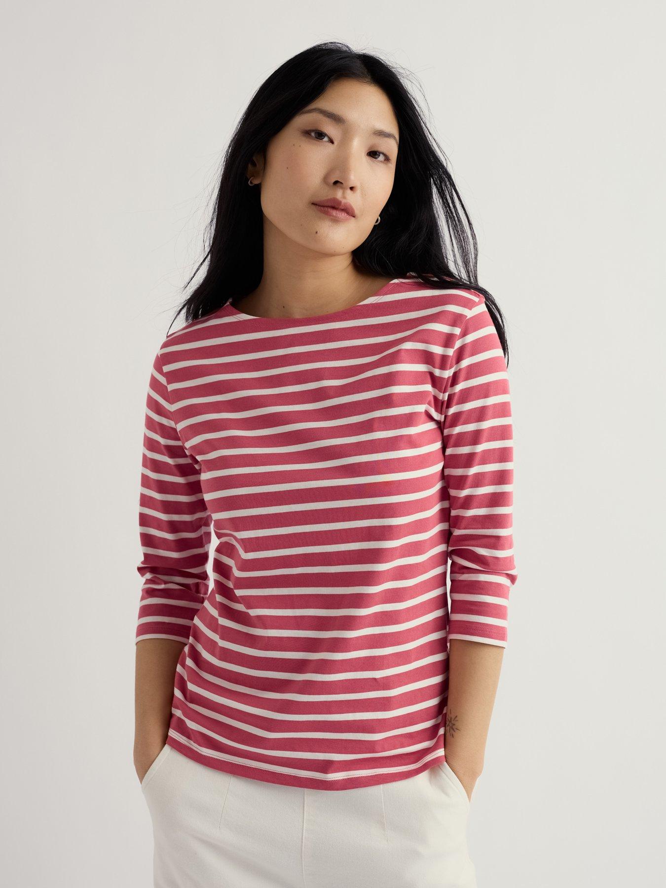 Seasalt Cornwall Sailor Top Breton - Echinacea