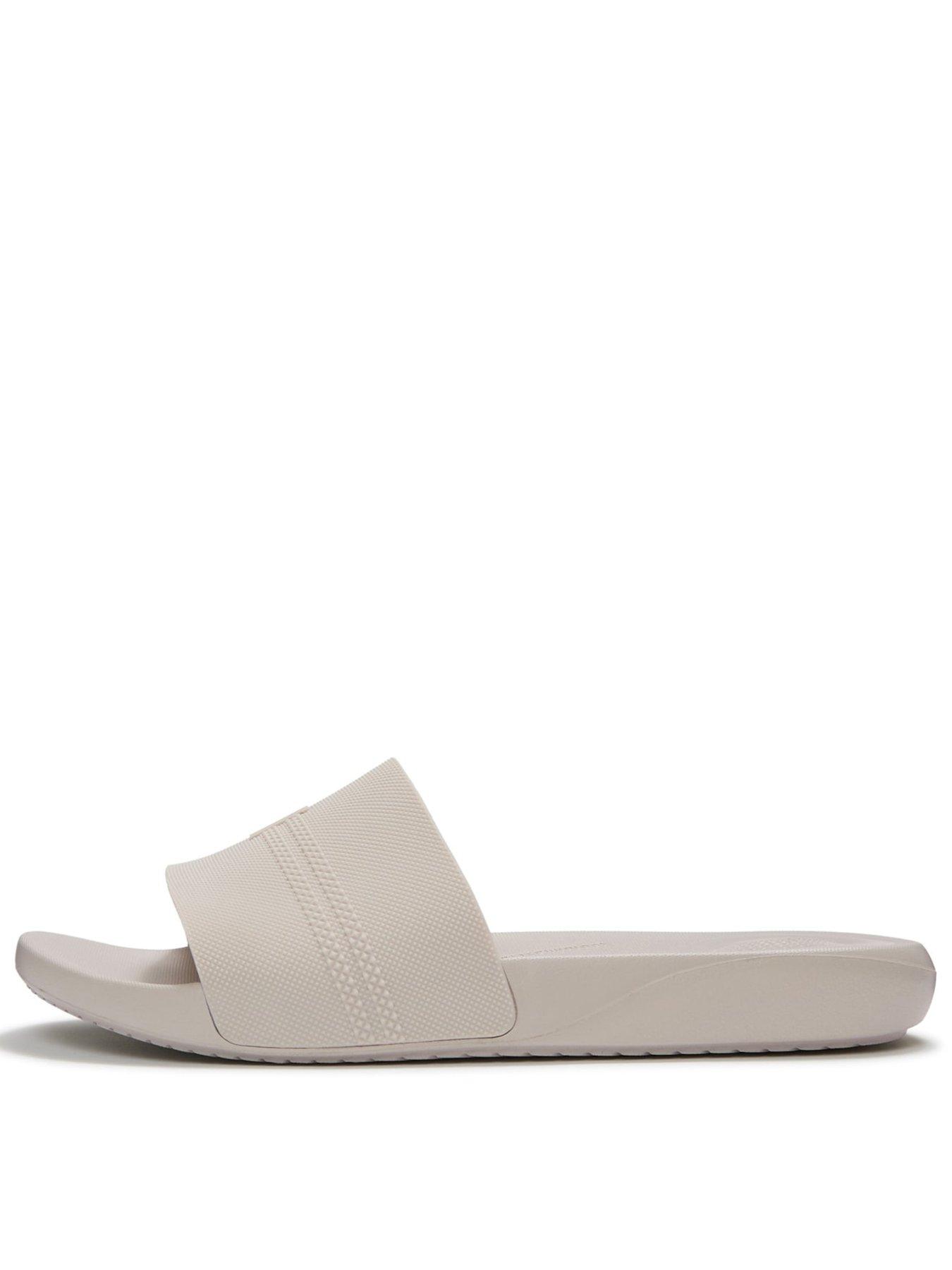 FitFlop Pool Slides, Grey, Size 11, Men