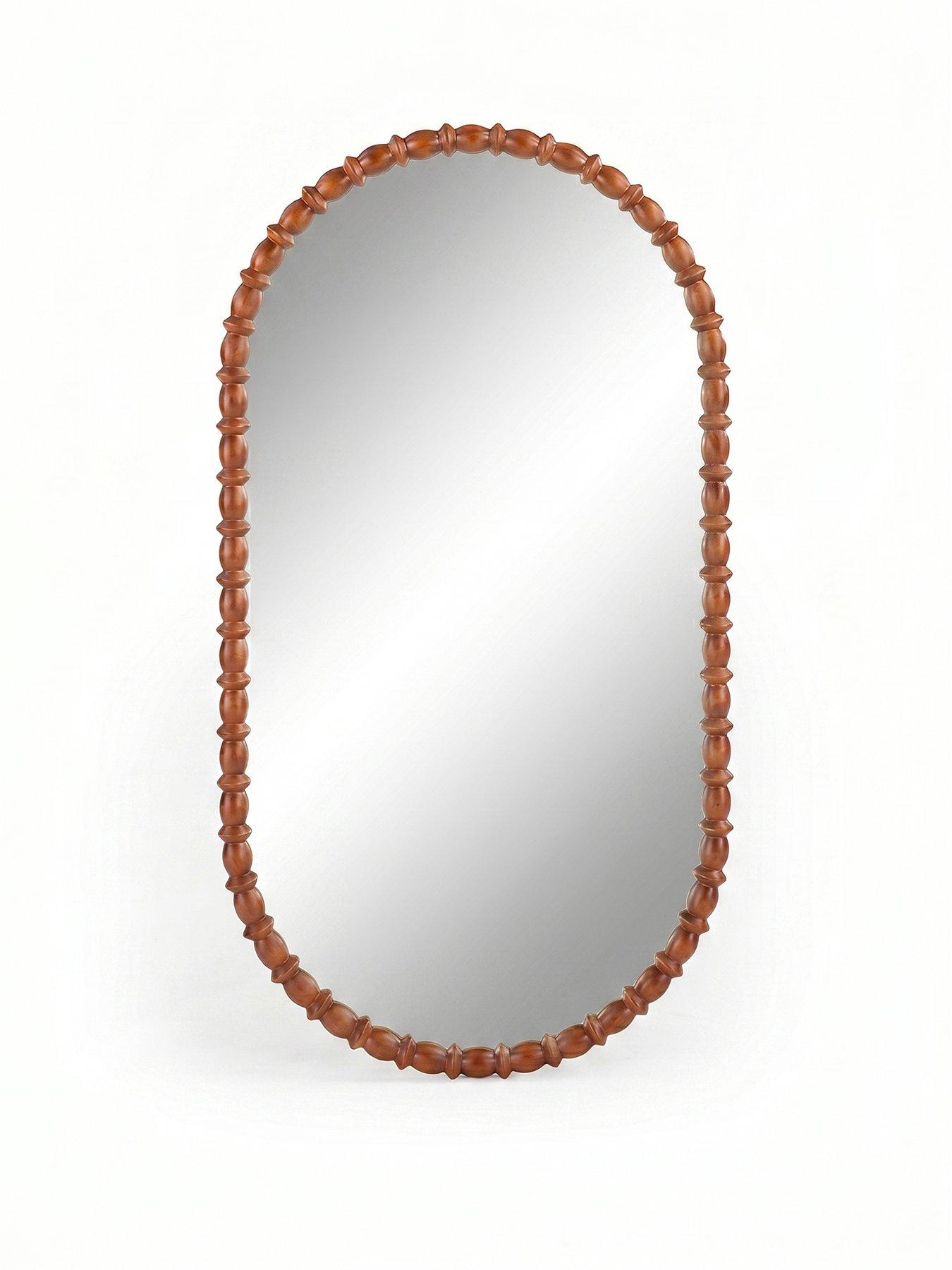Image 2 of 6 of The Very Collection Oval Bobbin Edge Mirror 66x122cm
