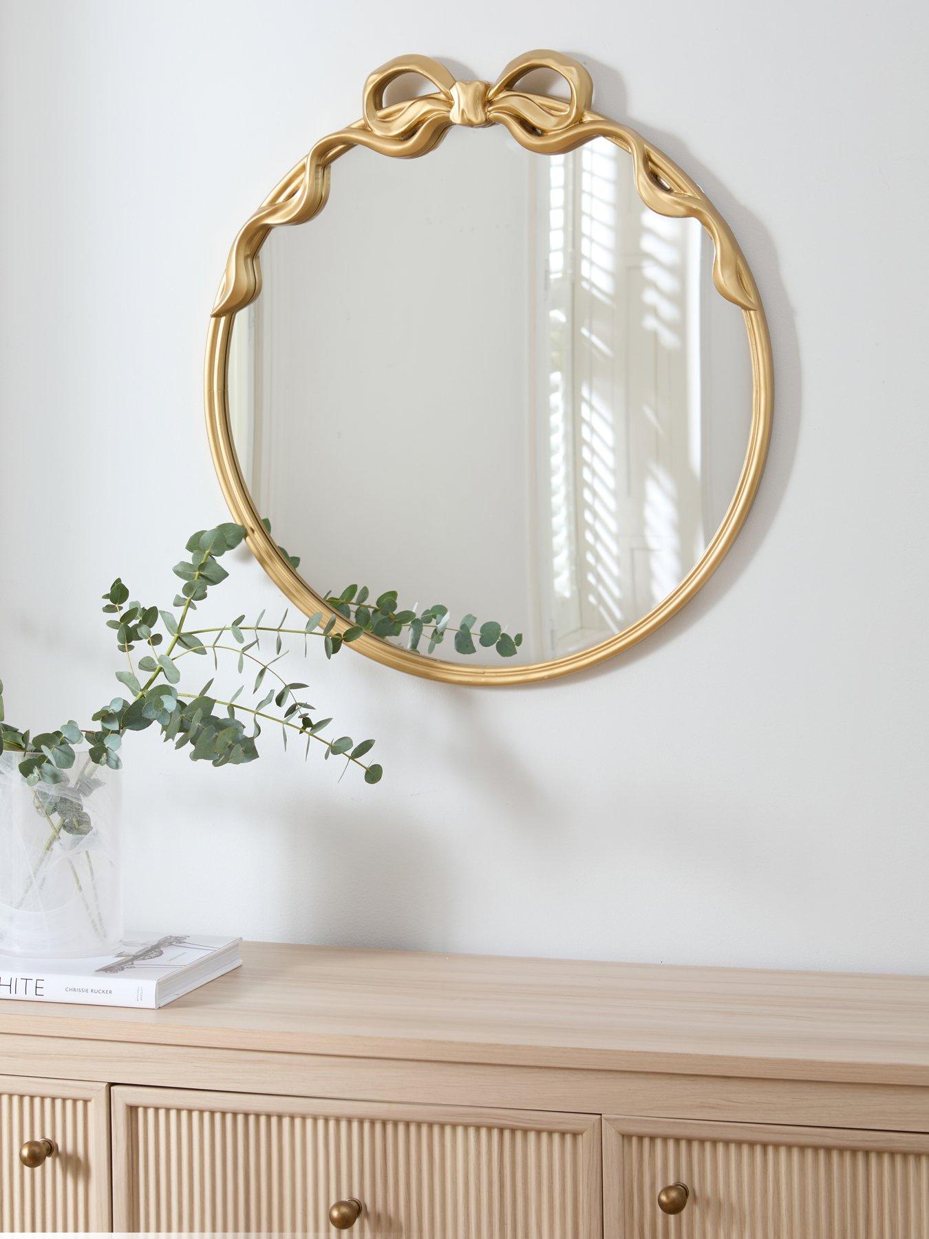 Image 1 of 7 of The Very Collection Circle Bow Mirror 60x64cm