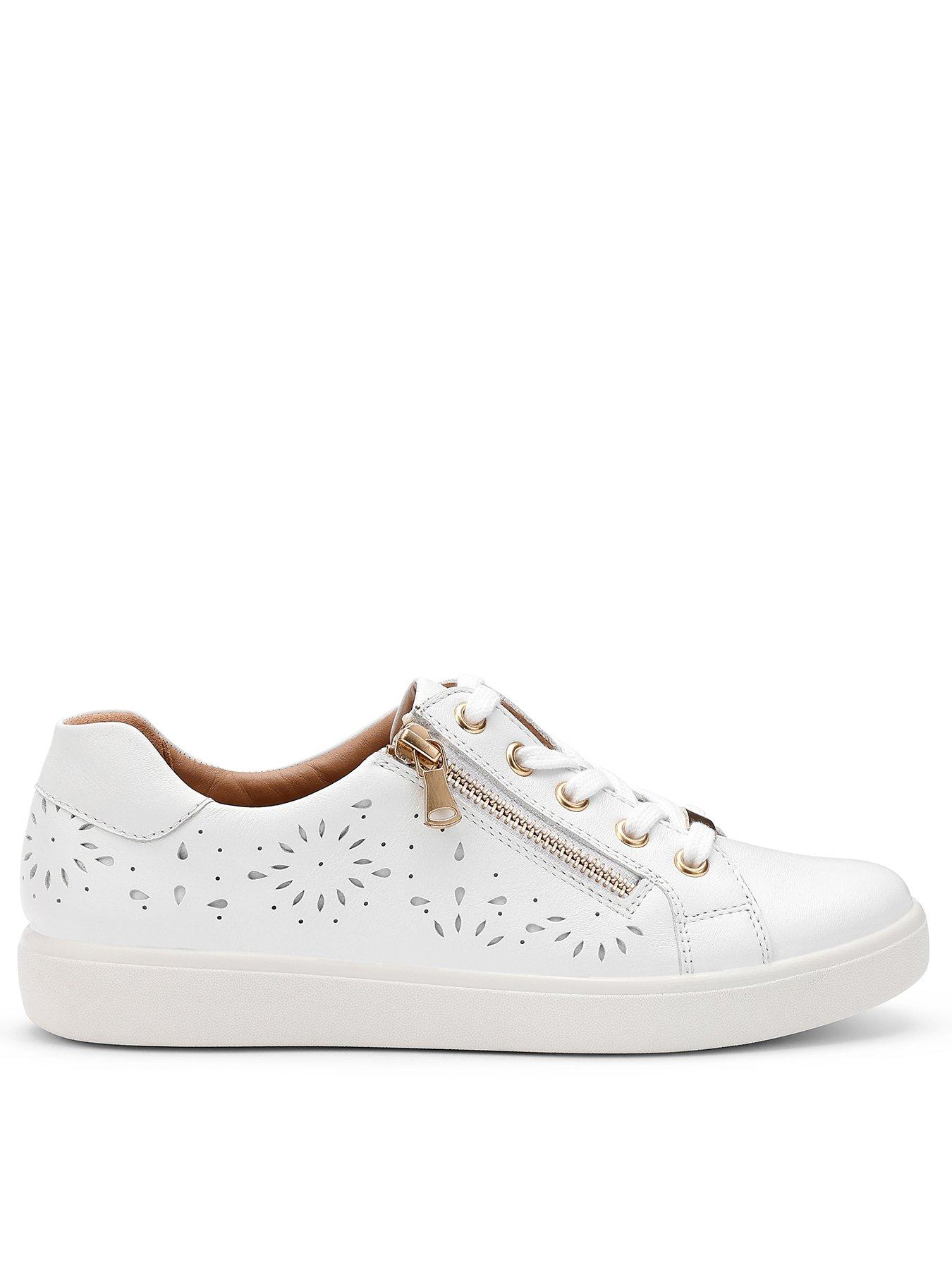 Hotter Wonder Wide, White, Size 5, Women