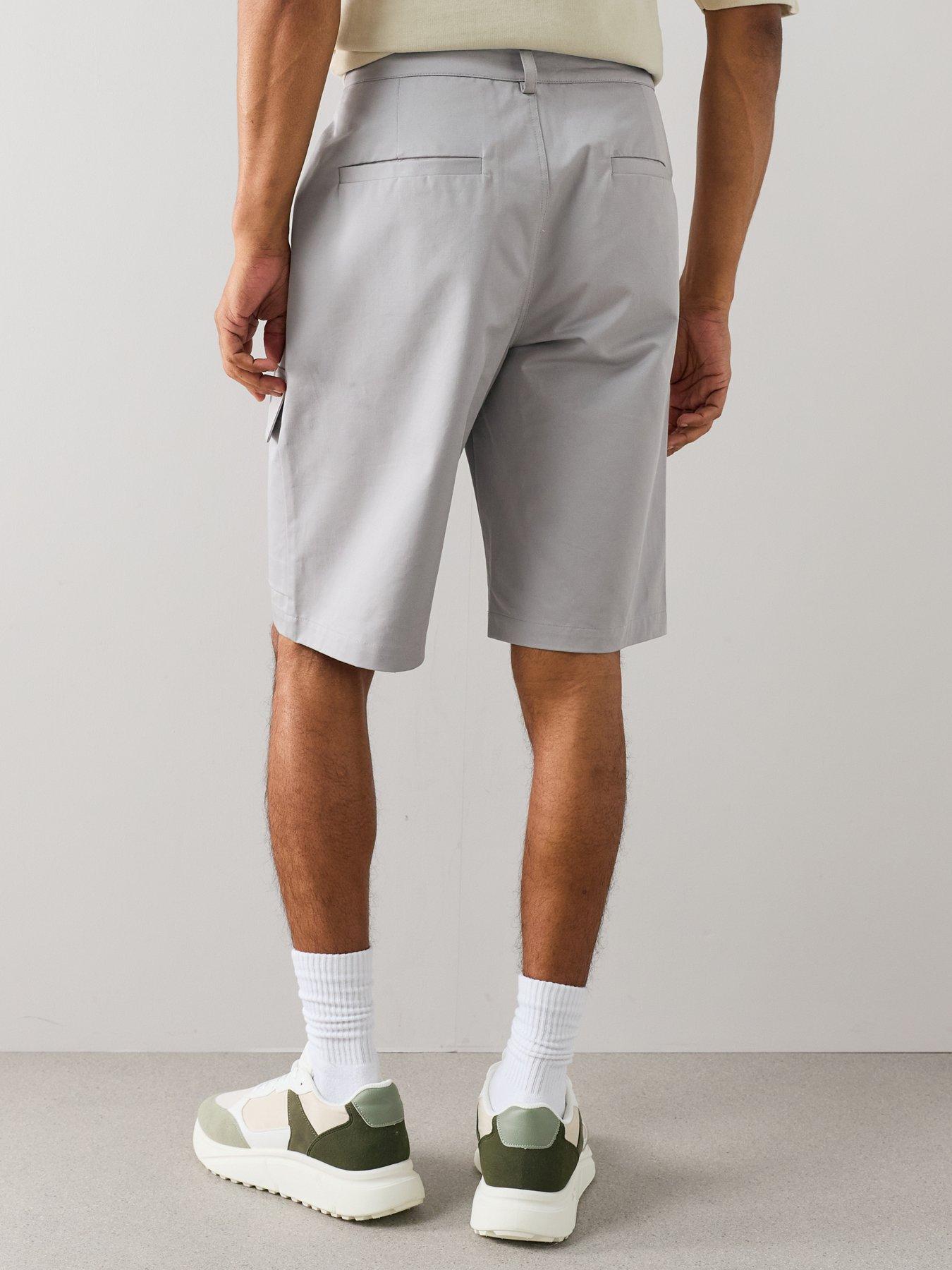 Image 2 of 7 of The Very Collection Pure Cotton Cargo Shorts - Grey
