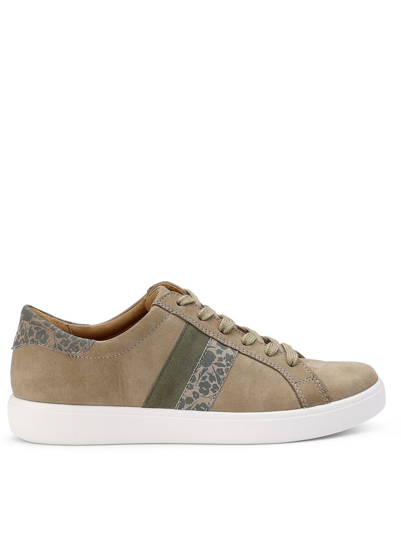 Hotter Switched Wide - Moss-khaki Floral