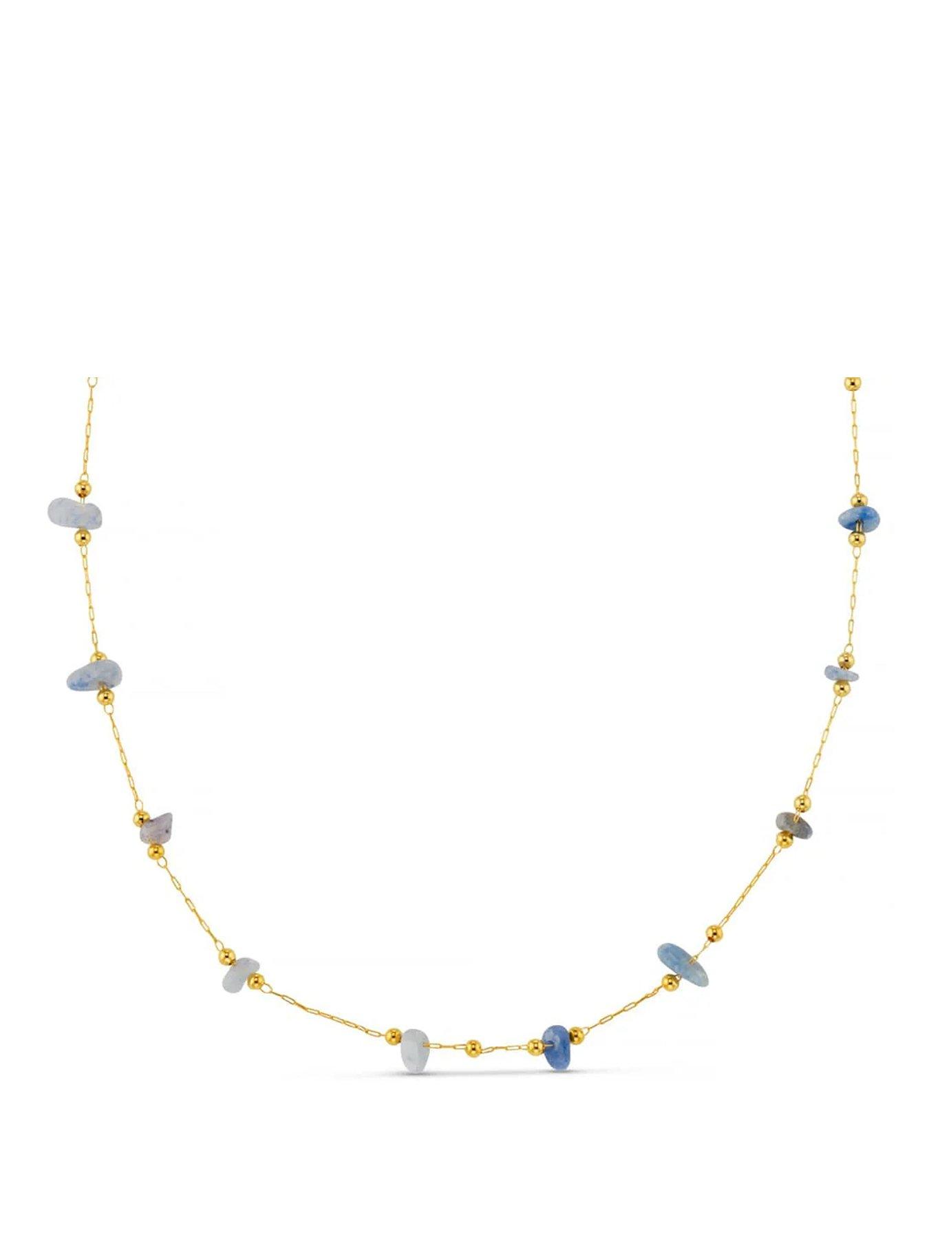 Orelia Semi Precious Chip Stationed Necklace
