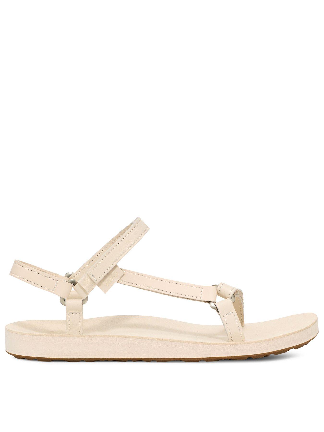 Teva Original Universal Slim Leather Sandals - Off White