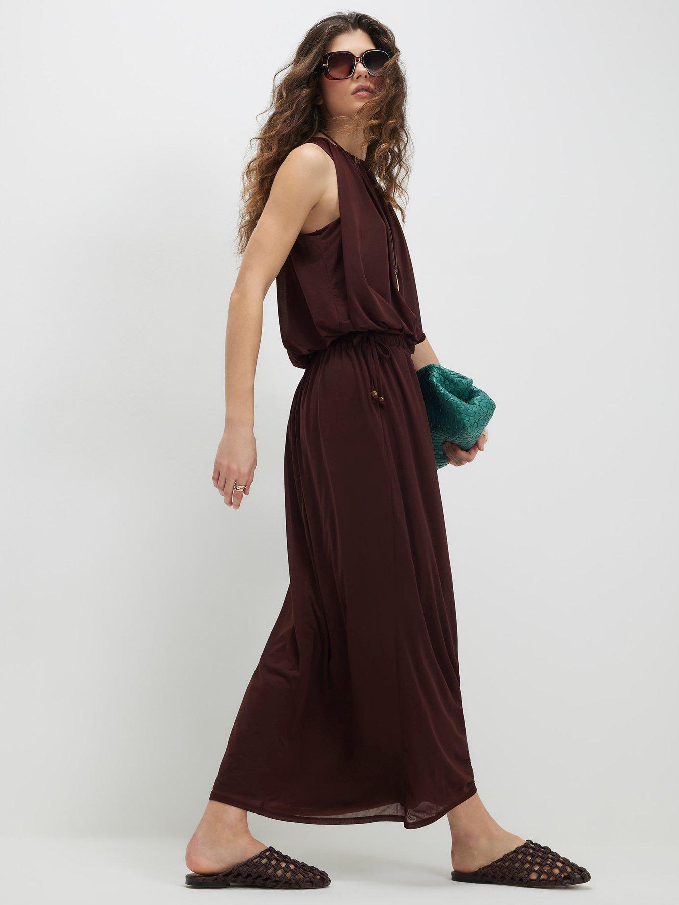 Image 3 of 6 of River Island Maxi Skirt - Brown
