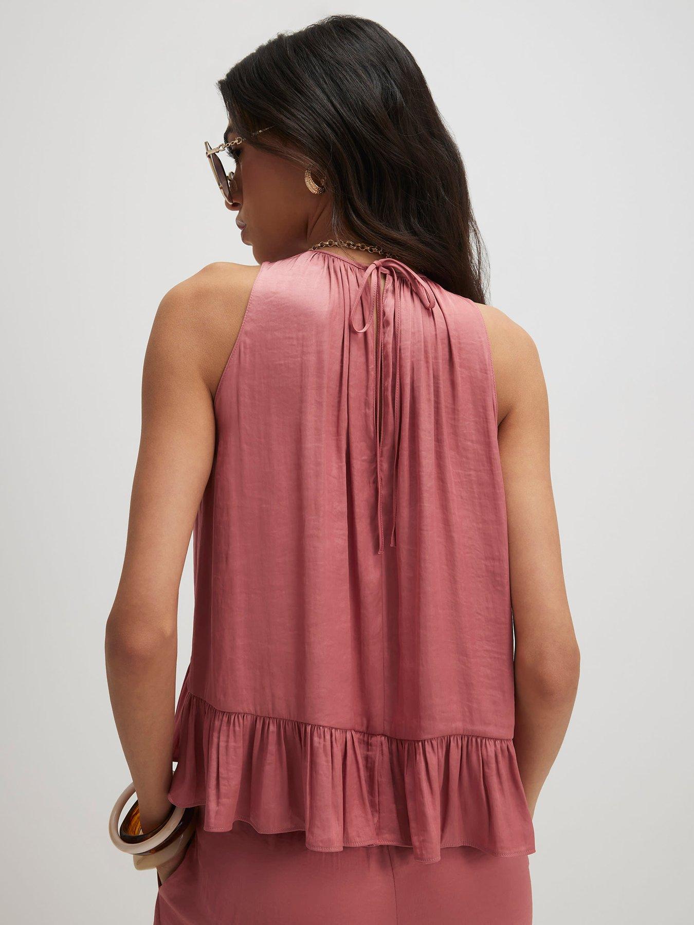 Image 2 of 6 of River Island Airflow Halter Top - Pink