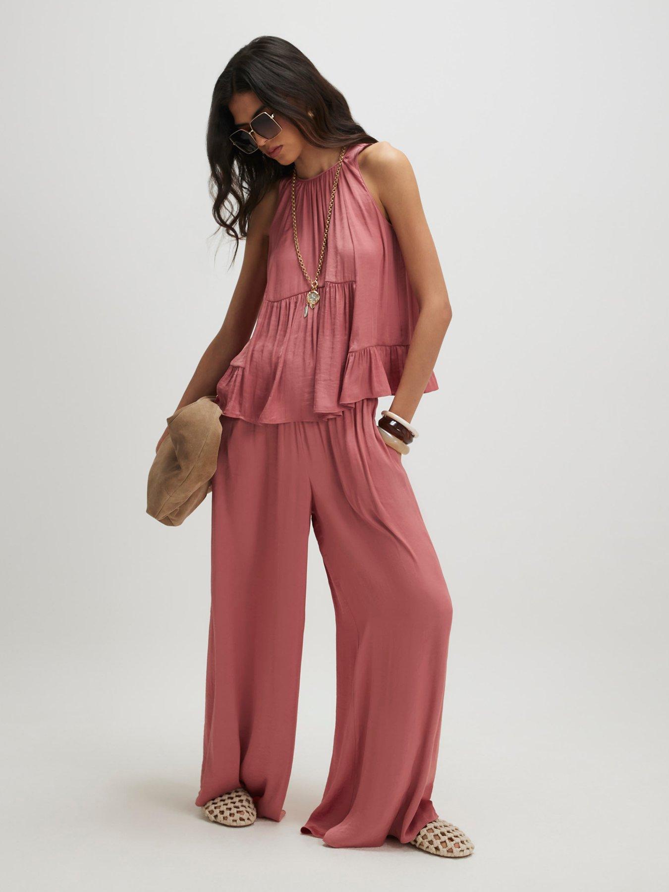Image 3 of 6 of River Island Airflow Halter Top - Pink