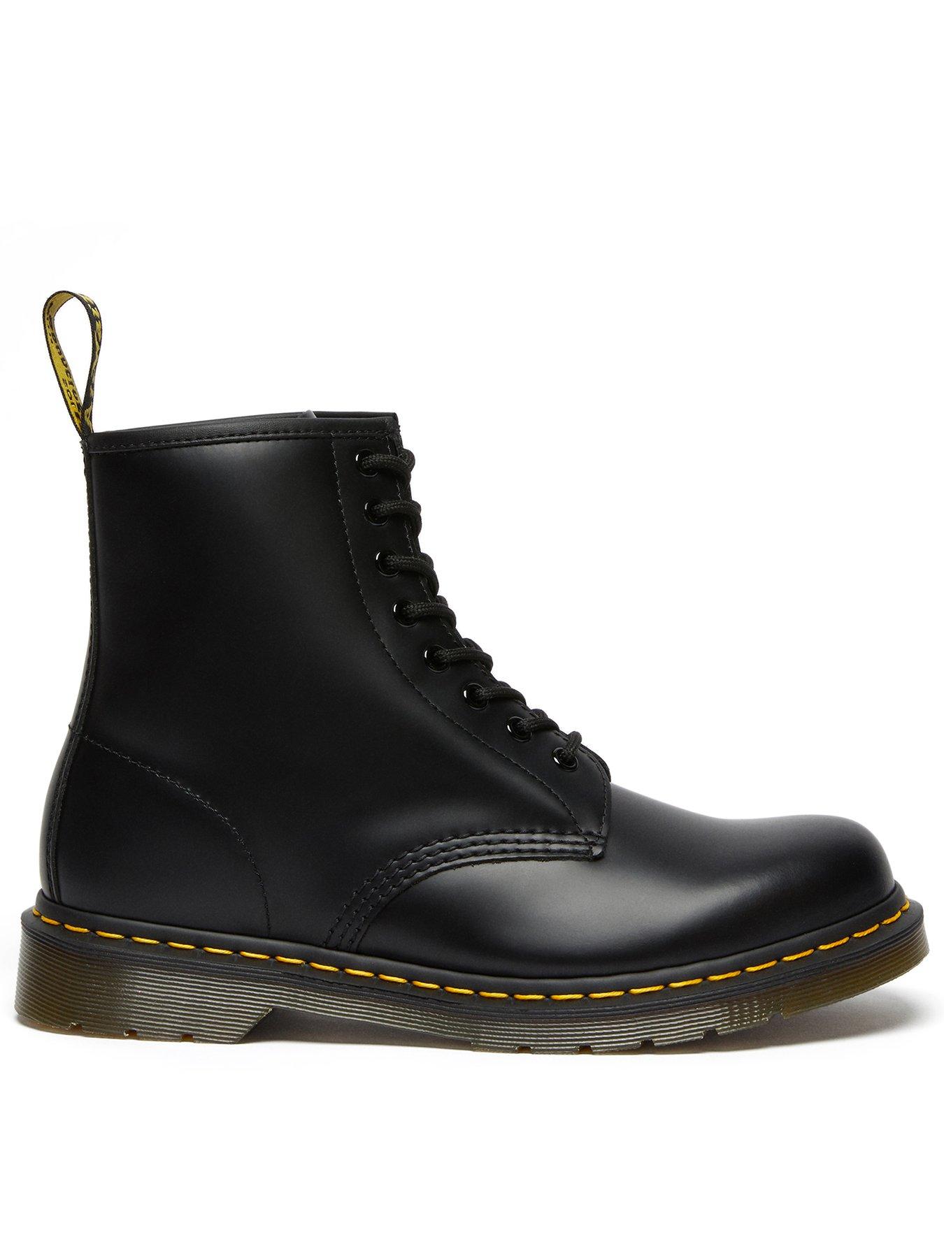 Dr Martens Dr 1460 8 Eye Smooth Leather Lace Up Boots - Black