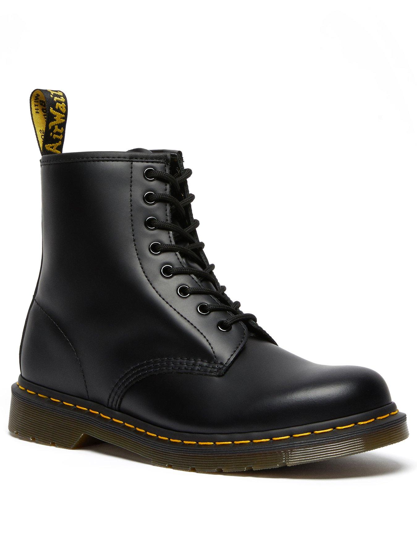 Image 2 of 7 of Dr Martens Dr 1460 8 Eye Smooth Leather Lace Up Boots - Black