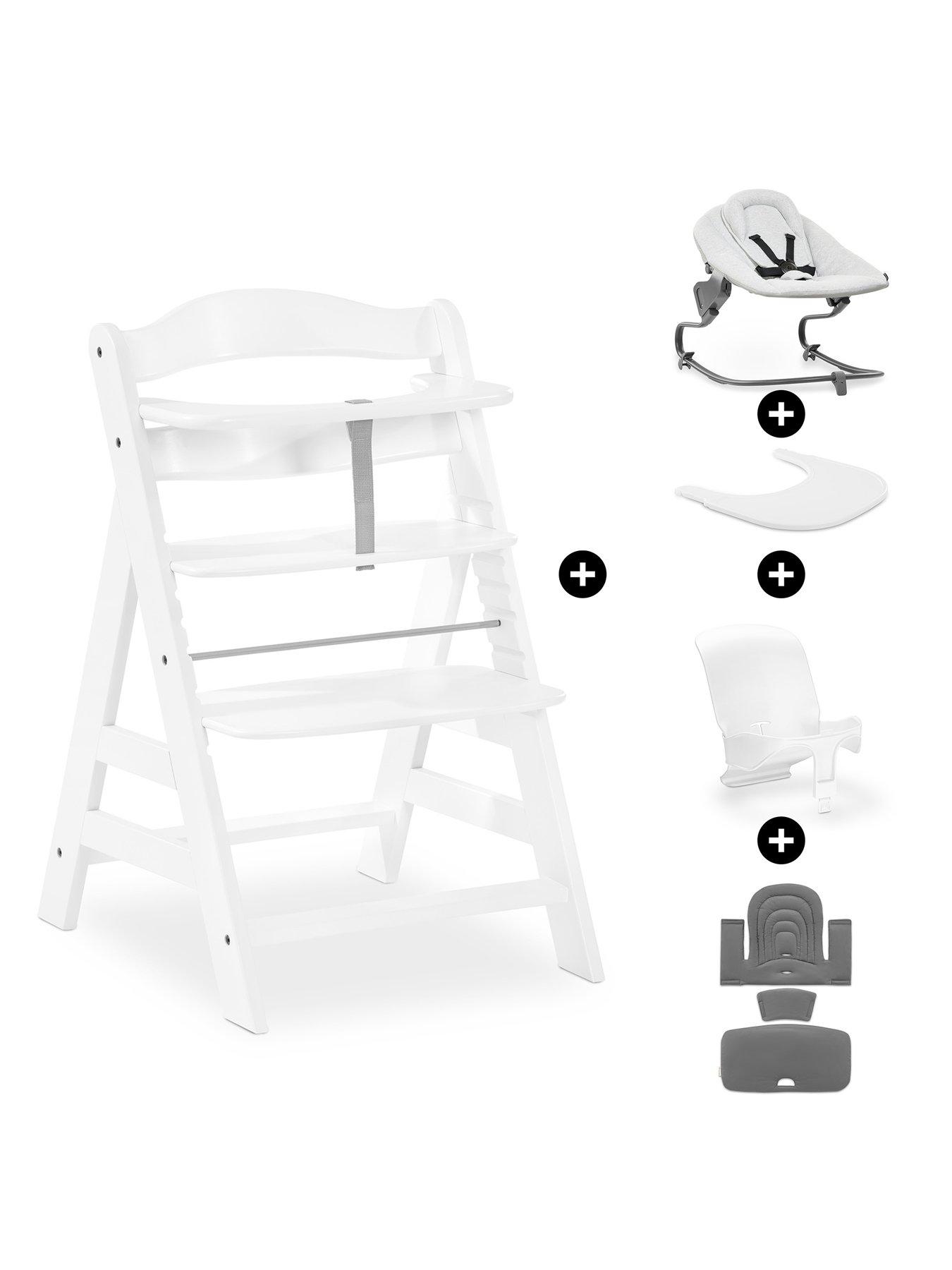 Hauck Alpha Highchair Premium Bundle - White