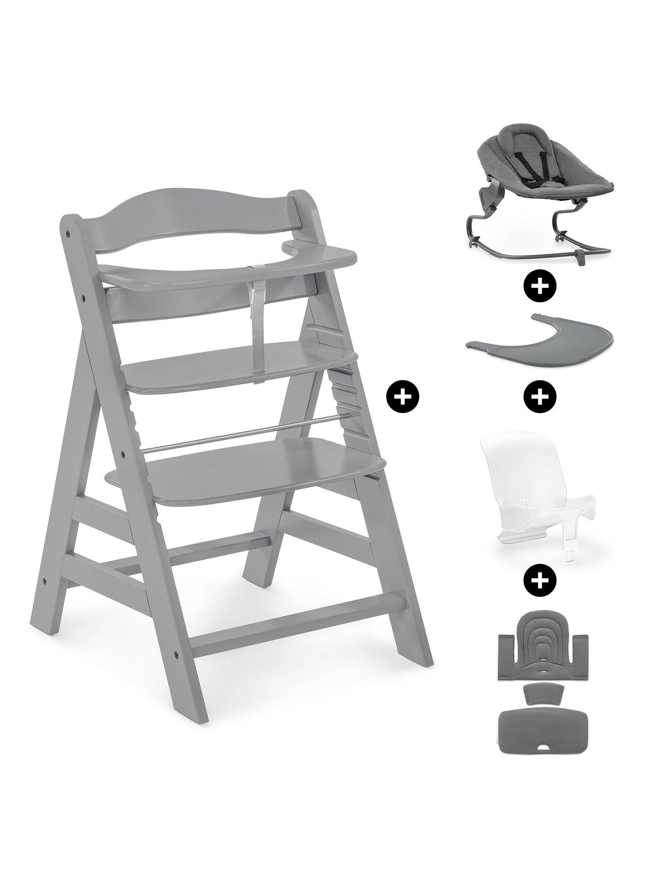 Image 1 of 8 of Hauck Alpha Highchair Premium Bundle - Grey