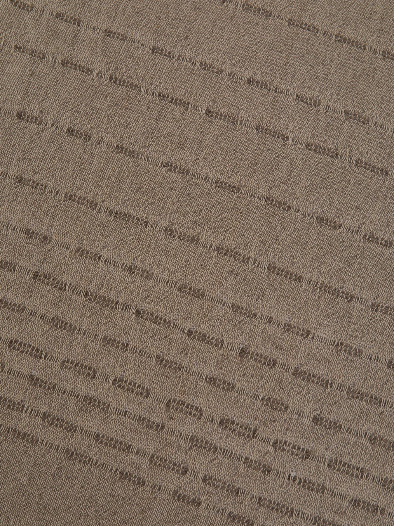 Image 4 of 5 of Michelle Keegan Home Linen Blend Woven Duvet Set - Brown