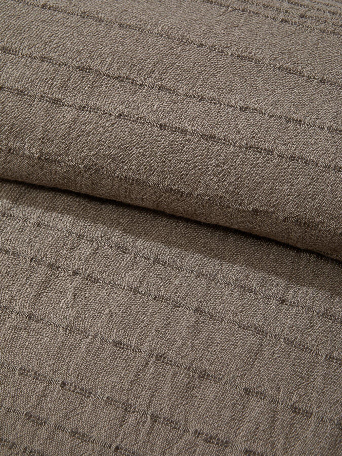 Image 5 of 5 of Michelle Keegan Home Linen Blend Woven Duvet Set - Brown
