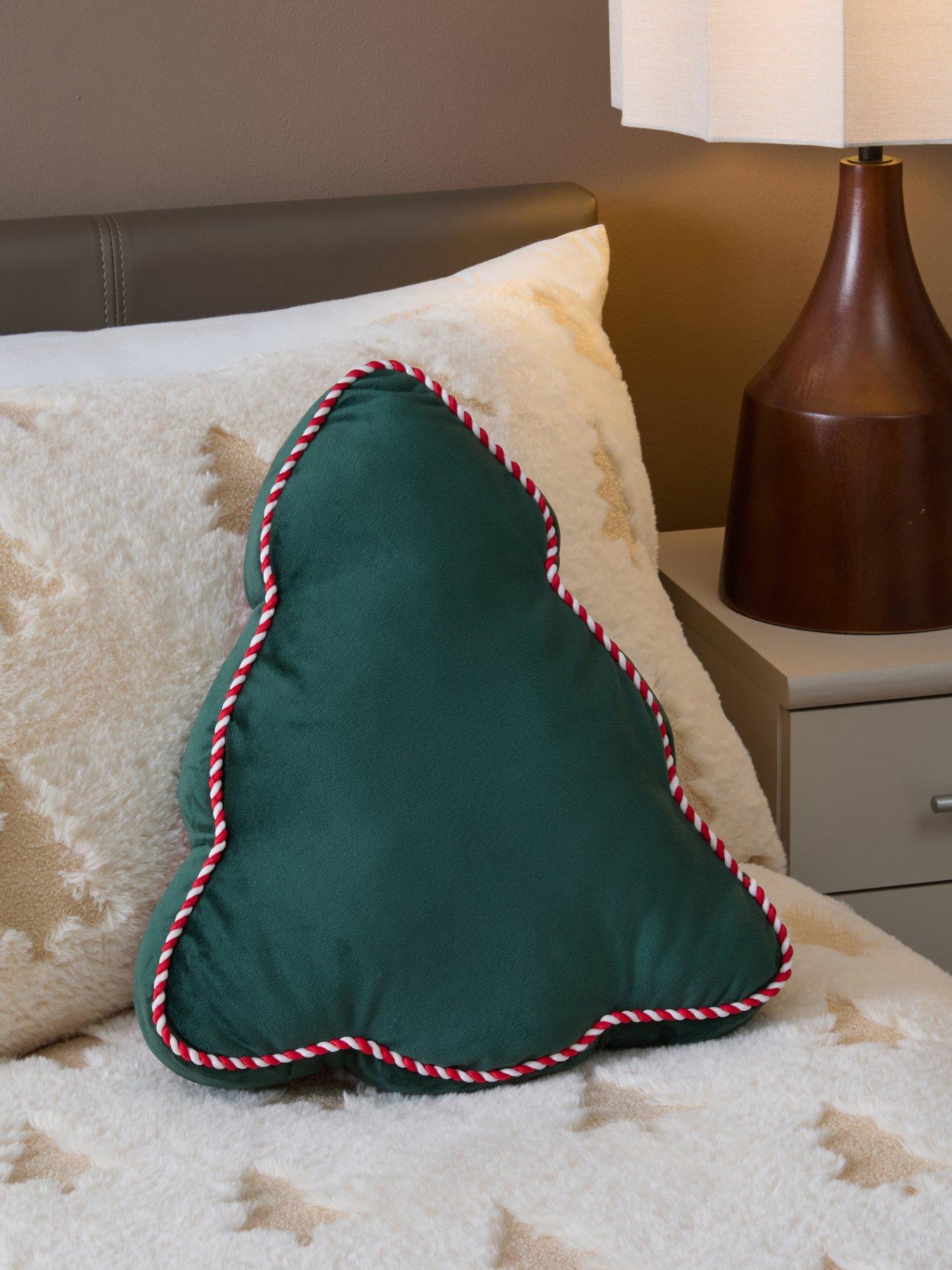 Image 1 of 5 of The Very Collection Christmas Tree Shaped Cushion