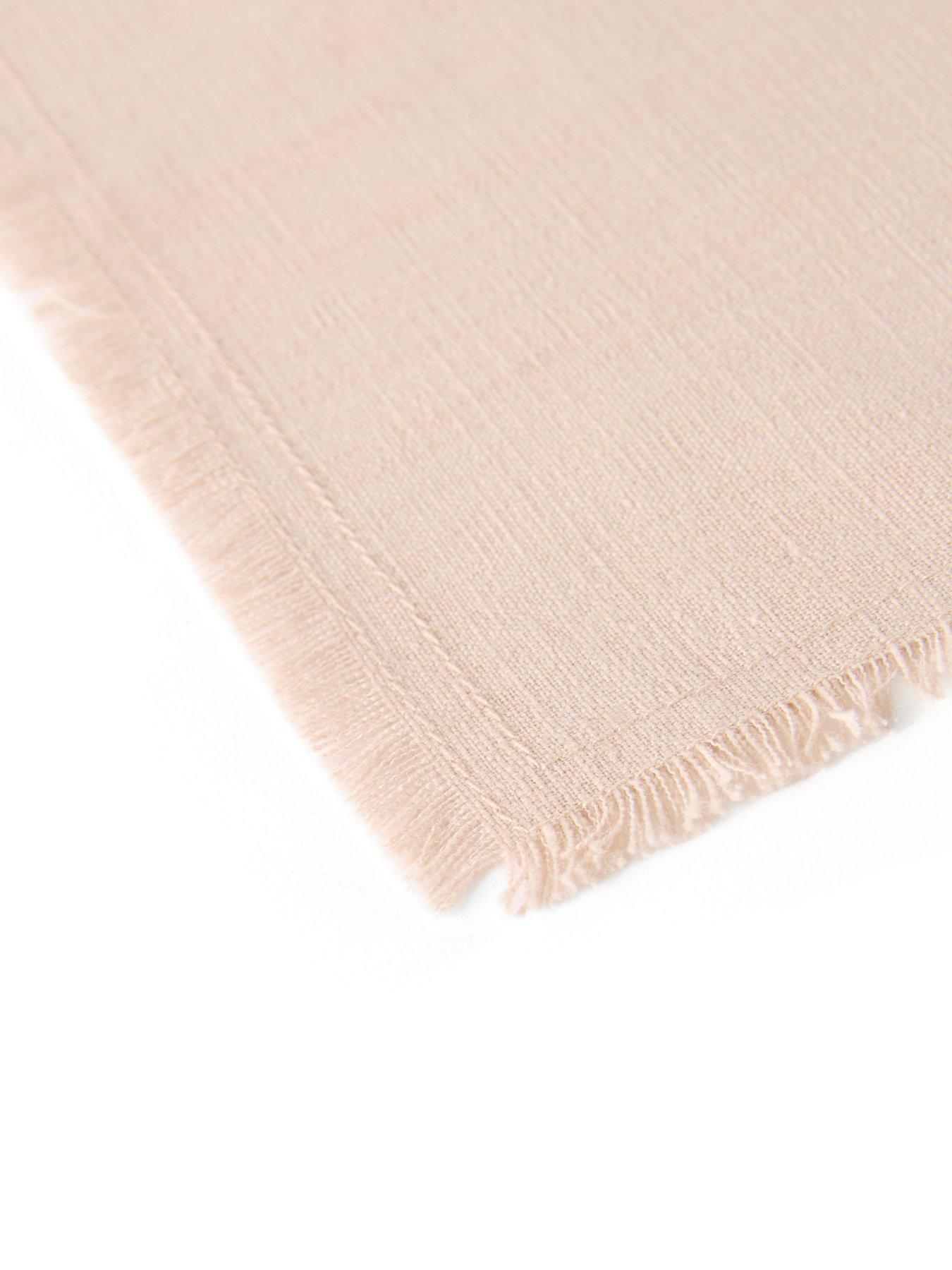 Image 6 of 7 of Michelle Keegan Home Cotton And Linen Blend Placemats With Raw Edge - Set Of 2