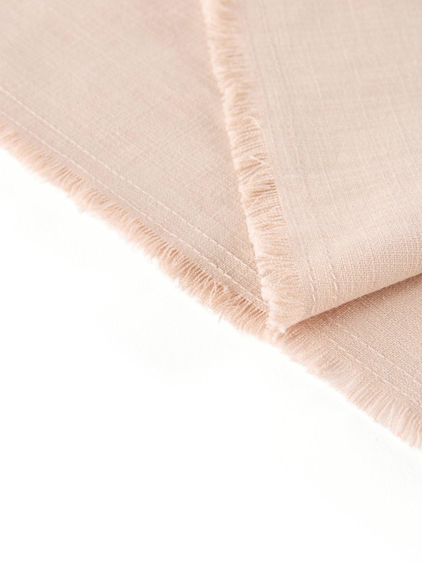 Image 3 of 7 of Michelle Keegan Home Cotton And Linen Blend Table Runner With Raw Edge