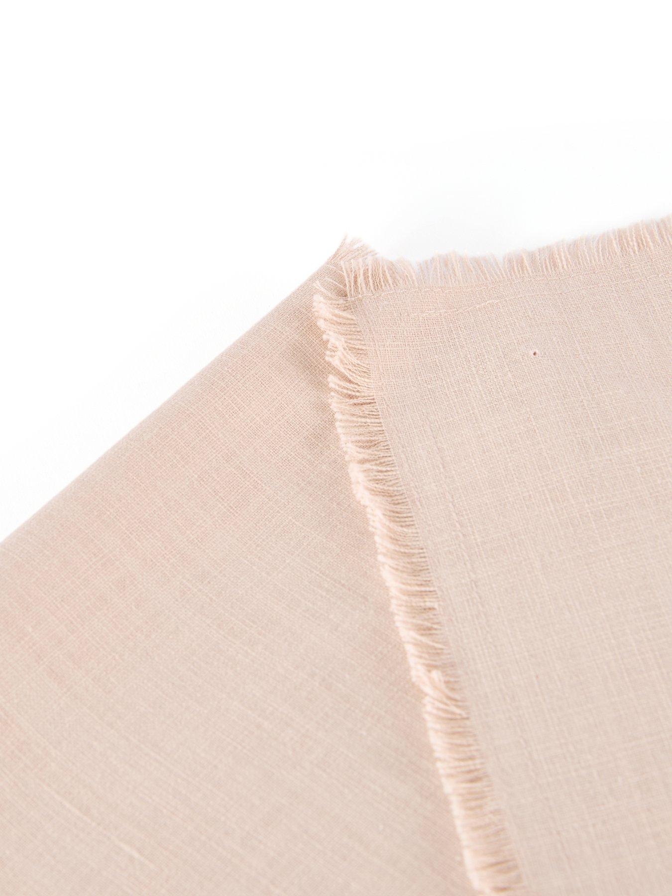 Image 5 of 7 of Michelle Keegan Home Cotton And Linen Blend Table Runner With Raw Edge