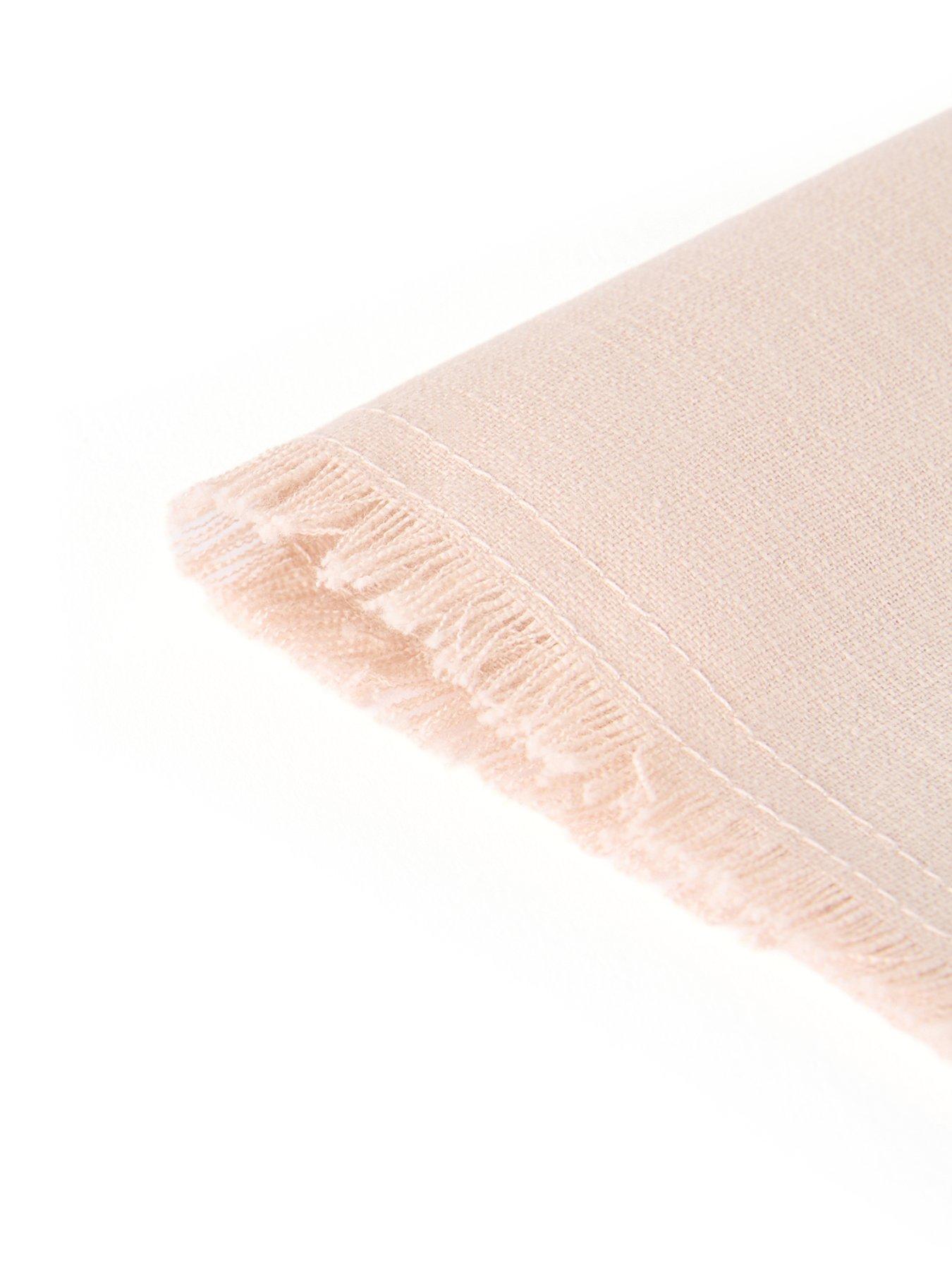 Image 6 of 7 of Michelle Keegan Home Cotton And Linen Blend Table Runner With Raw Edge