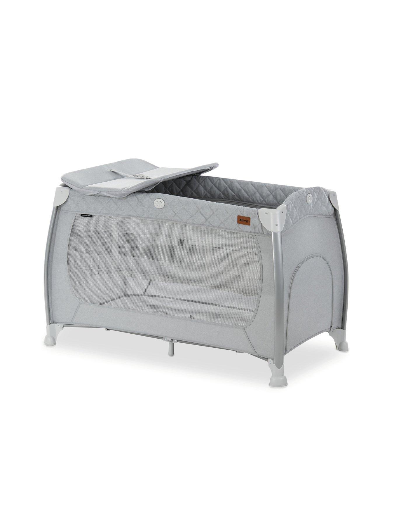 Hauck Play N Relax Travel Cot - Quilted Grey
