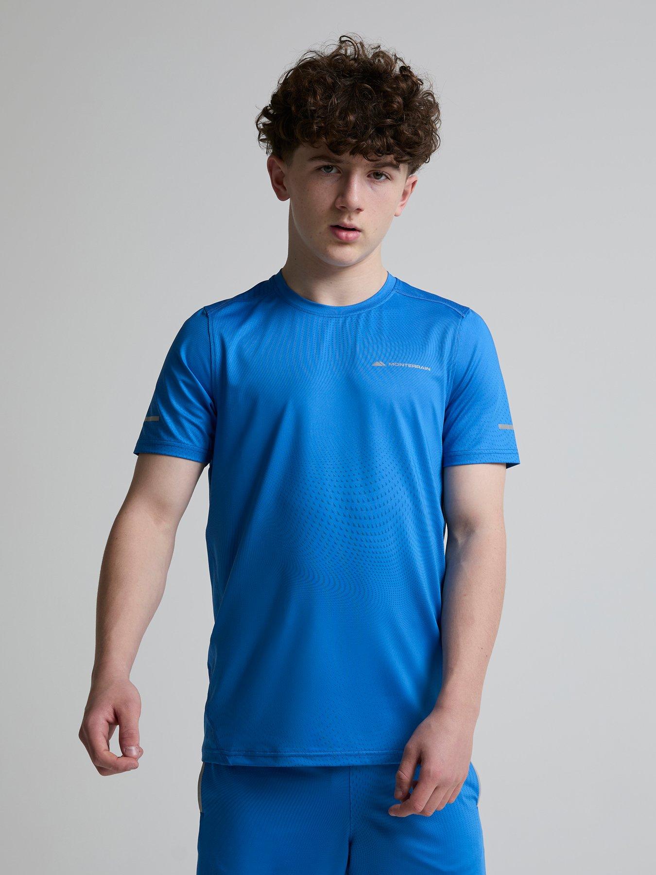 Monterrain Boys Fortitude Tee, Blue, Size 7-8 Years