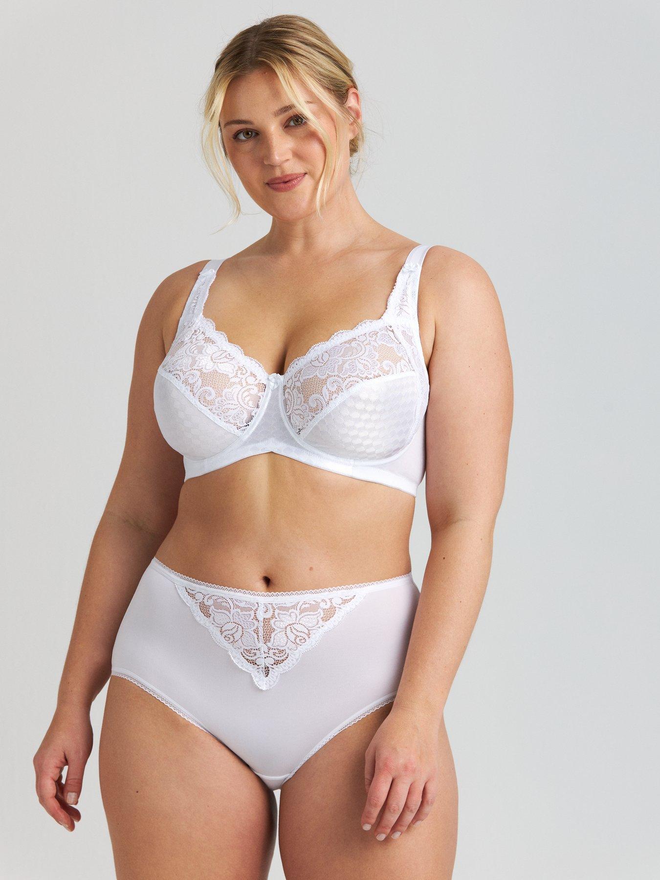 Miss Mary of Sweden Sparkle Underwired Bra, White, Size 46C, Women