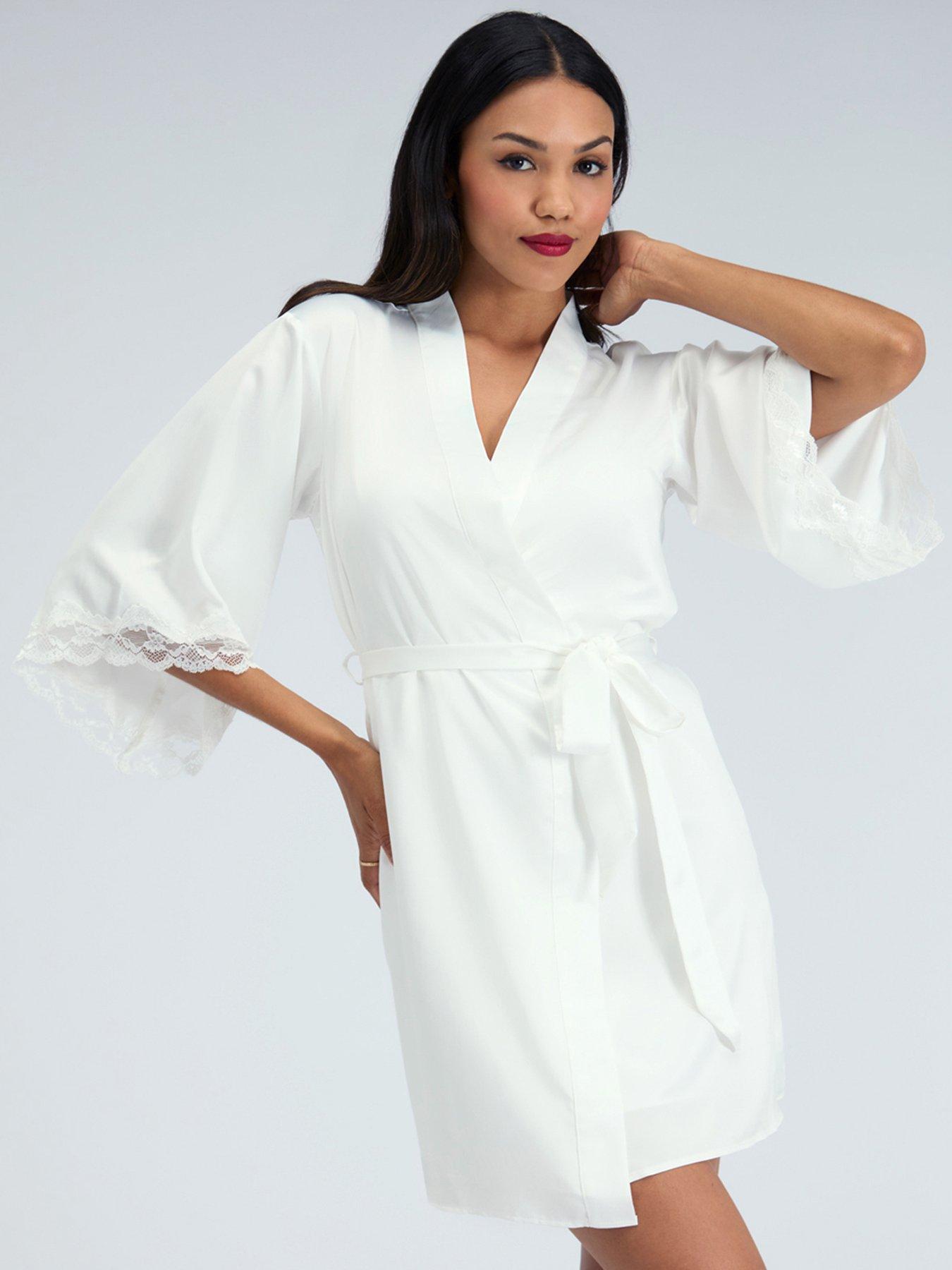 Boux Avenue Short Length Dressing Gowns Buy Boux Avenue Grey Fluffy Stripe  Short Dressing Gown From