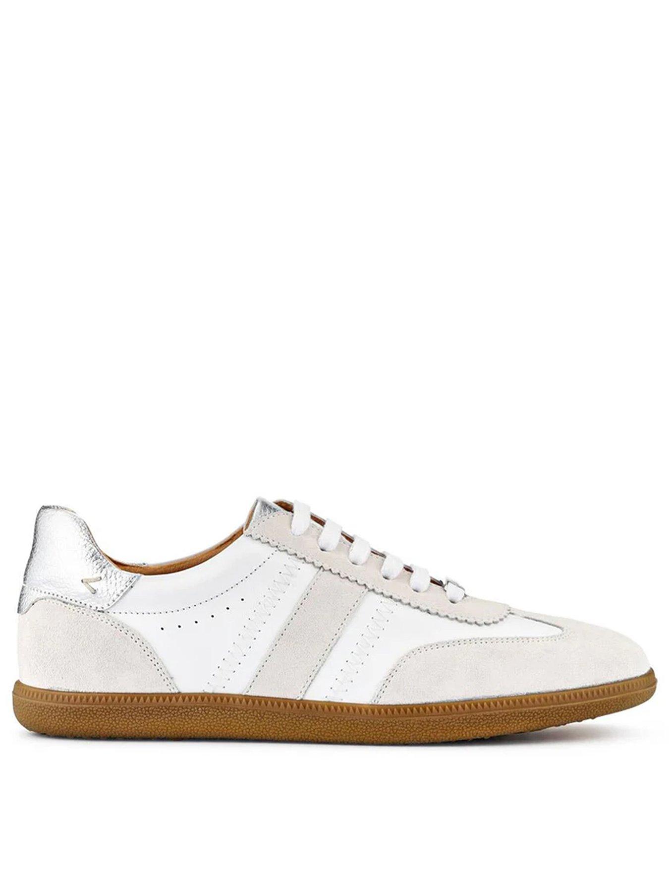 Jones Bootmaker Artea Lace Up Trainer, White, Size 5, Women