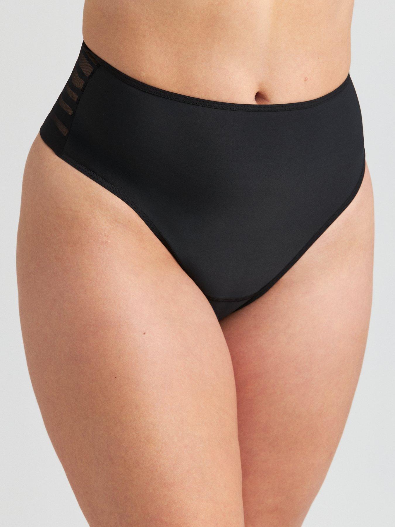 Miss Mary of Sweden Stay Fresh Air Maxi Thong - Black