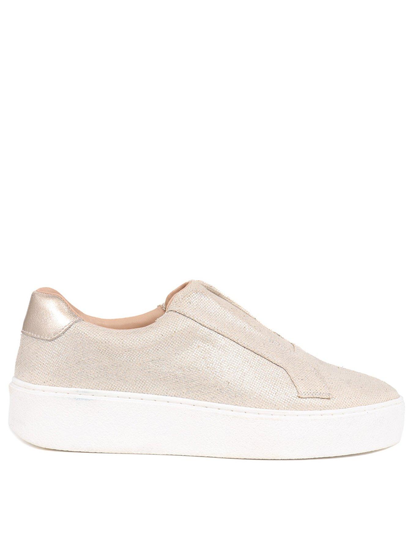 Jones Bootmaker Fernanda Low Trainer, Gold, Size 5, Women